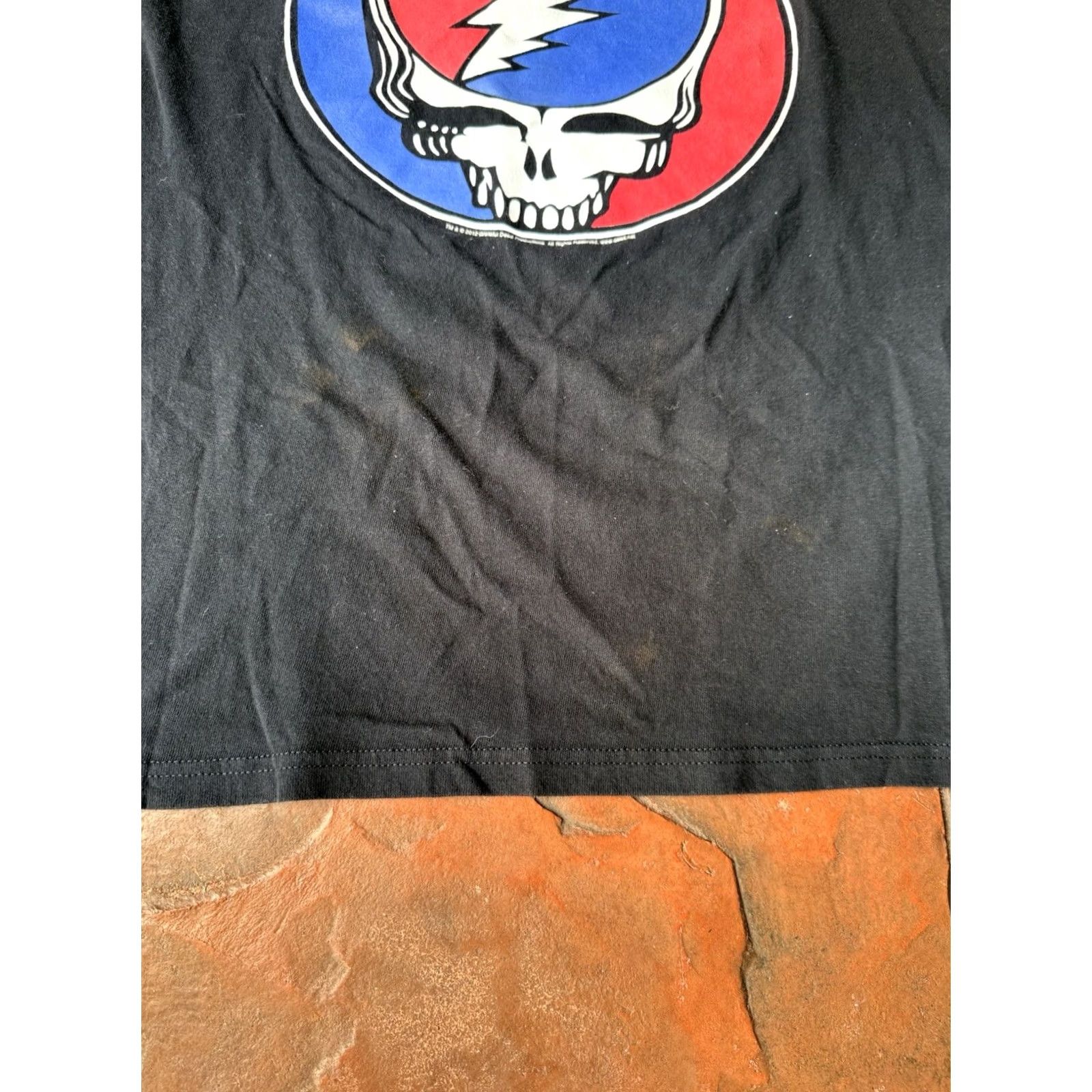 Vintage Grateful Dead T-Shirt XL Black Crew Neck Short Sleeve Band Tour Steal Your Face Skull Size US XL / EU 56 / 4 - 4 Thumbnail