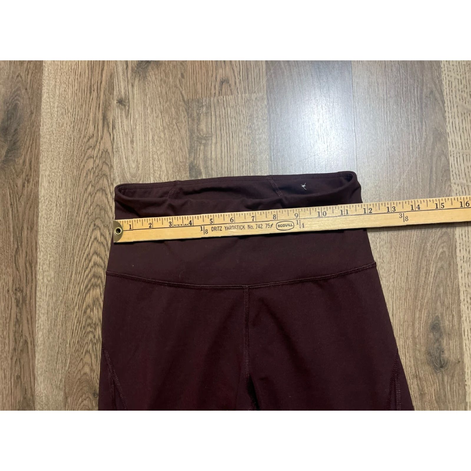 Old Navy Old Navy Leggings Women's Size Small Maroon Pull On Elevate Go-Dry Activewear Size 28" / US 6 / IT 42 - 3 Thumbnail