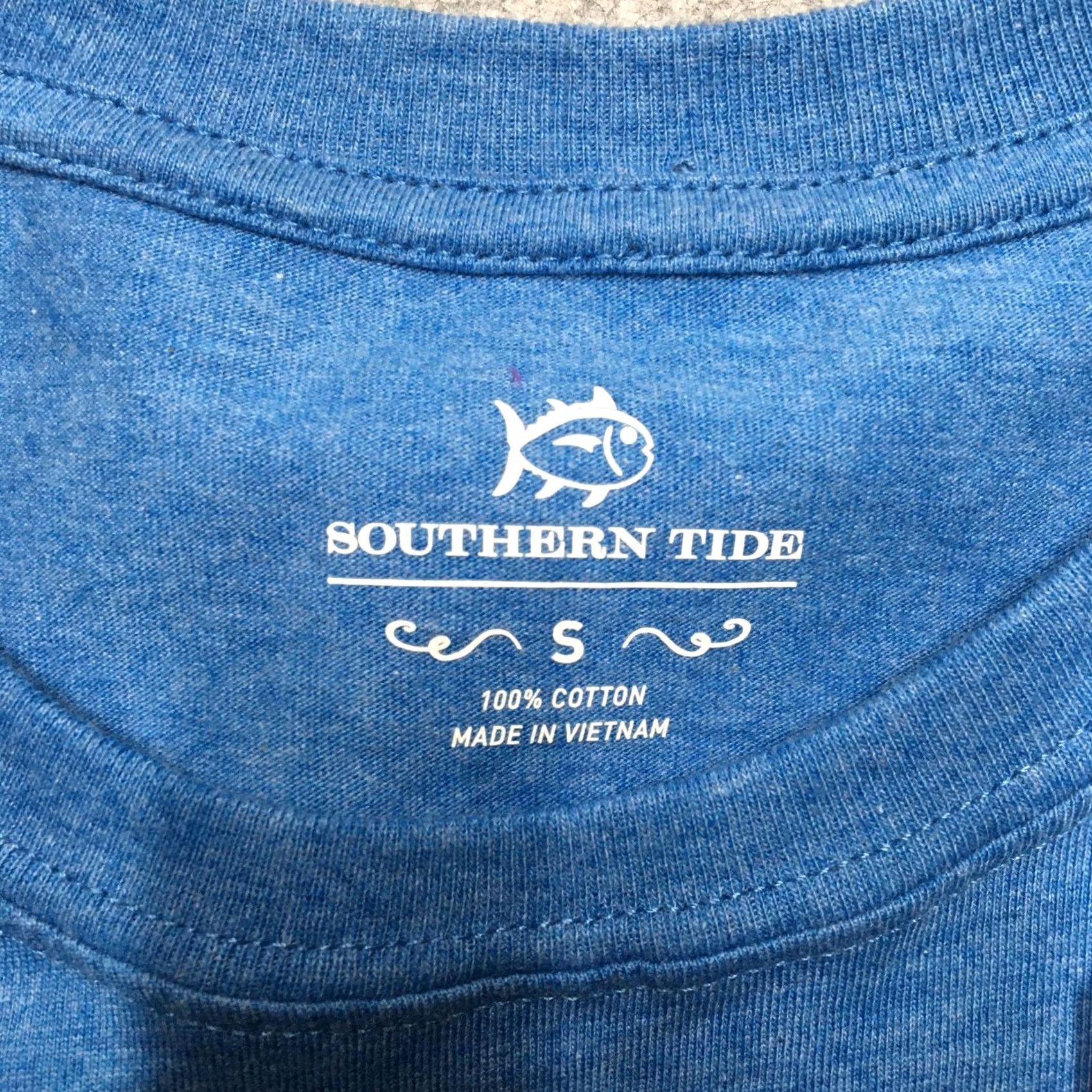 Southern Tide Southern Tide Shirt Womens Small Heather Boat Blue Skipjack Logo Cotton Crew Neck Short Sleeve Graphic Navy Womens Small Heather Boat Blue Size S / US 4 / IT 40 - 5 Thumbnail