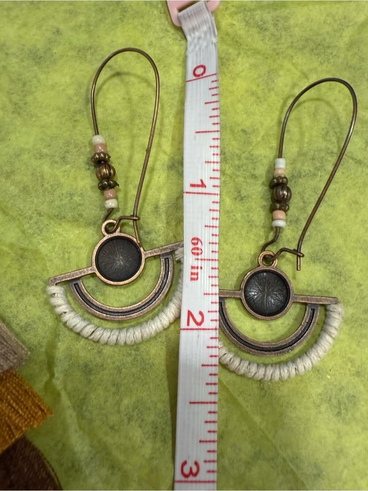 Other Neutral boho chic earring beaded and tasseled set of two Size ONE SIZE - 3 Thumbnail