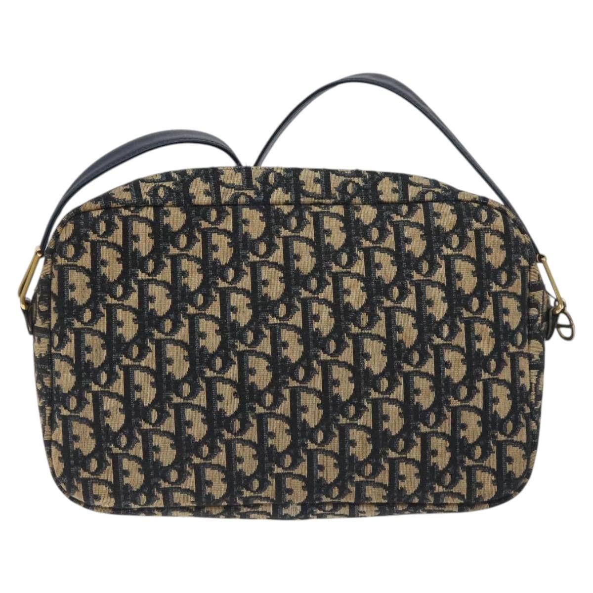 Dior DIOR Trotter Canvas Shoulder Bag Navy Gold Size ONE SIZE - 3 Thumbnail