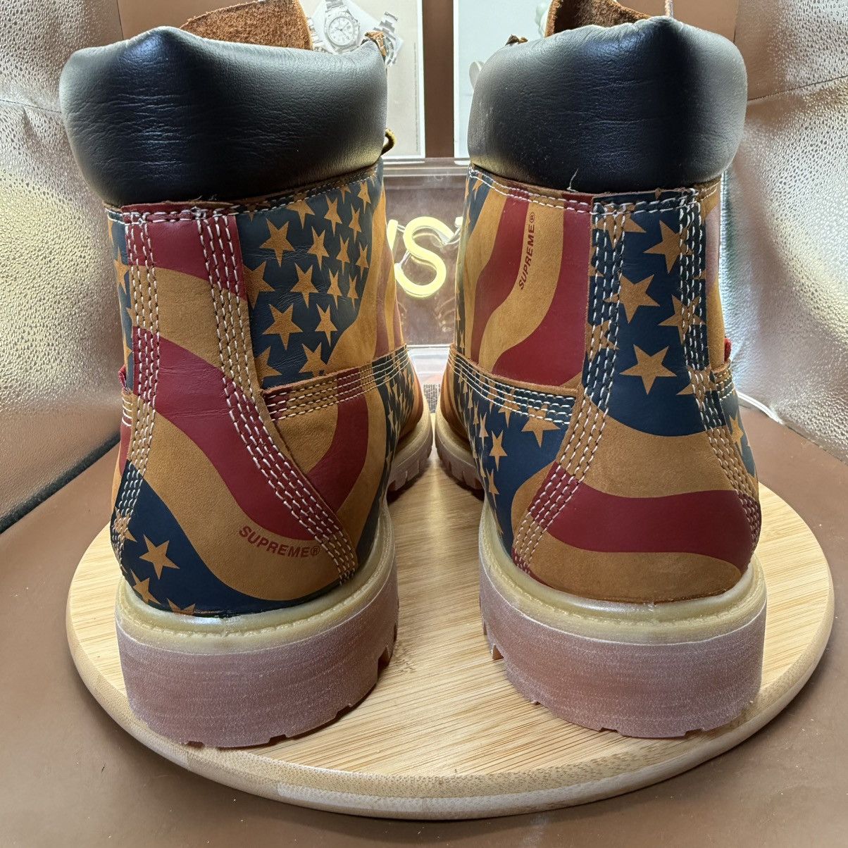 Supreme × Timberland Timberland 6" Boot Supreme Stars & Stripes Wheat Men’s Sz 13 Size US 13 / EU 46 - 5 Thumbnail
