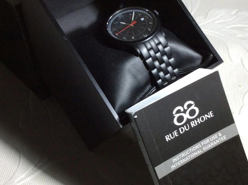 Designer 88 Rue Due Rhone men's black watch Size ONE SIZE - 4 Thumbnail