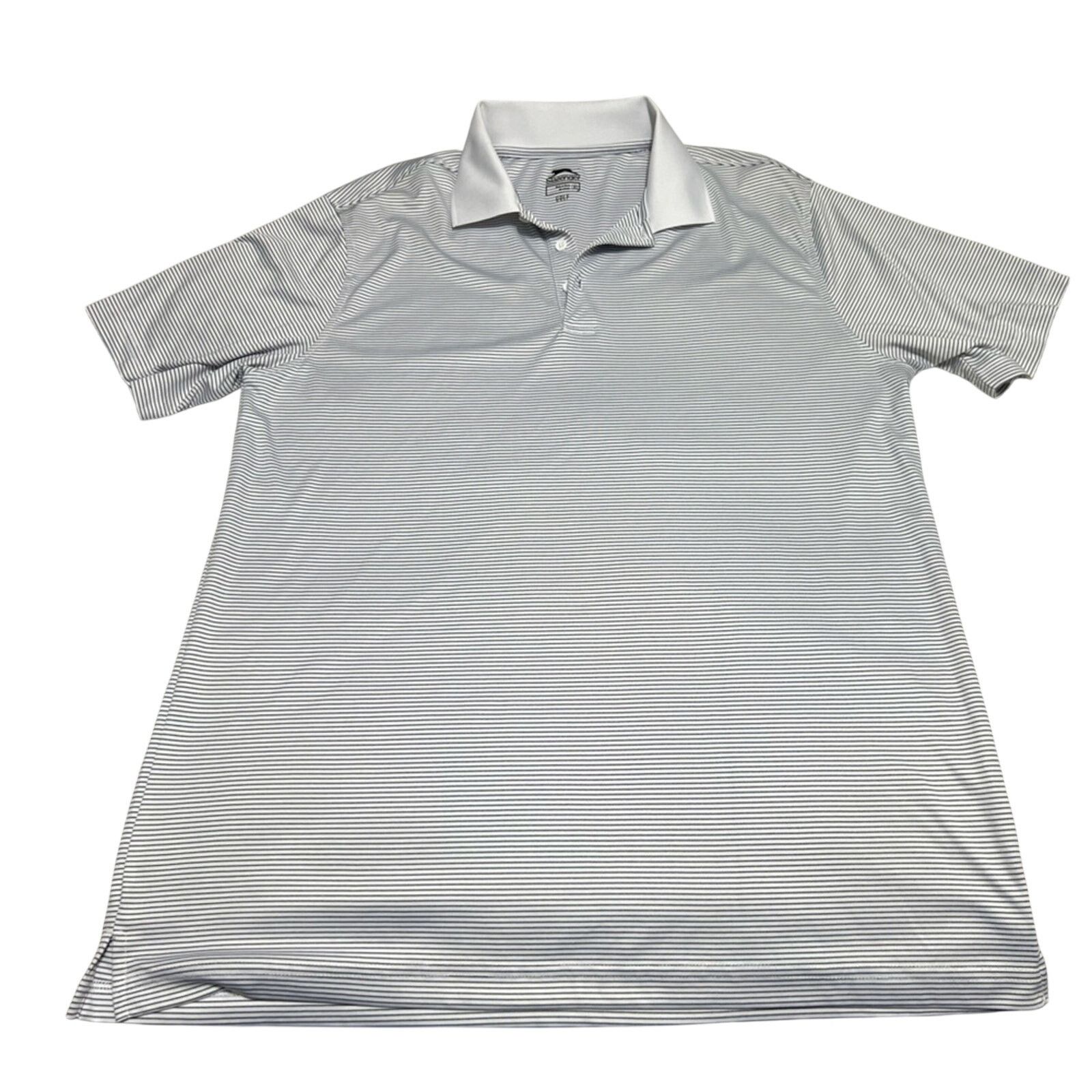 Other Slazenger Shirt Adult XL Grey Candy Striped Golf Polo Mens Size US XL / EU 56 / 4 - 1 Thumbnail