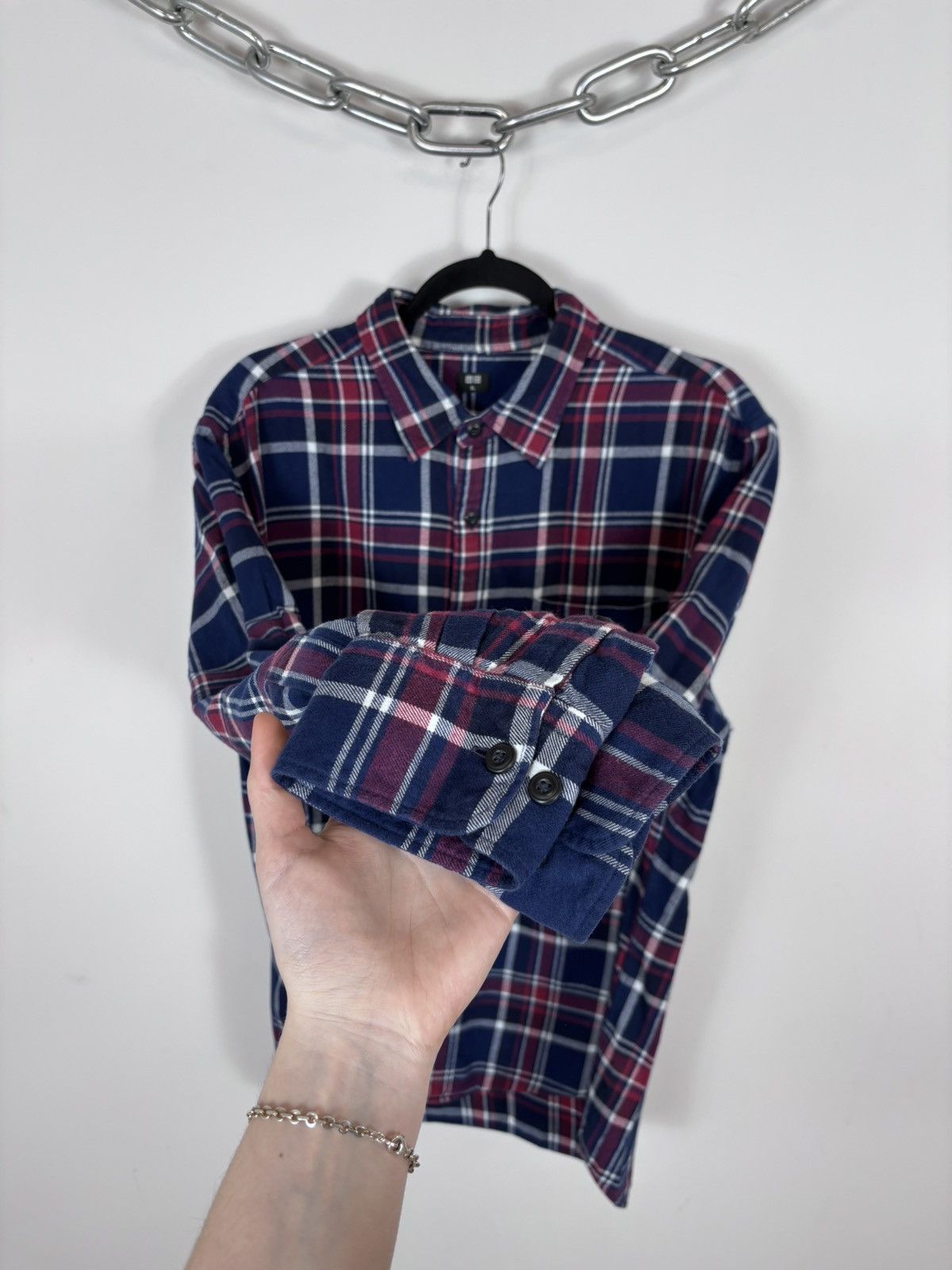 Uniqlo Uniqlo Men’s Plaid Check Pocket Button Up Flannel Shirt Size US XL / EU 56 / 4 - 9 Thumbnail