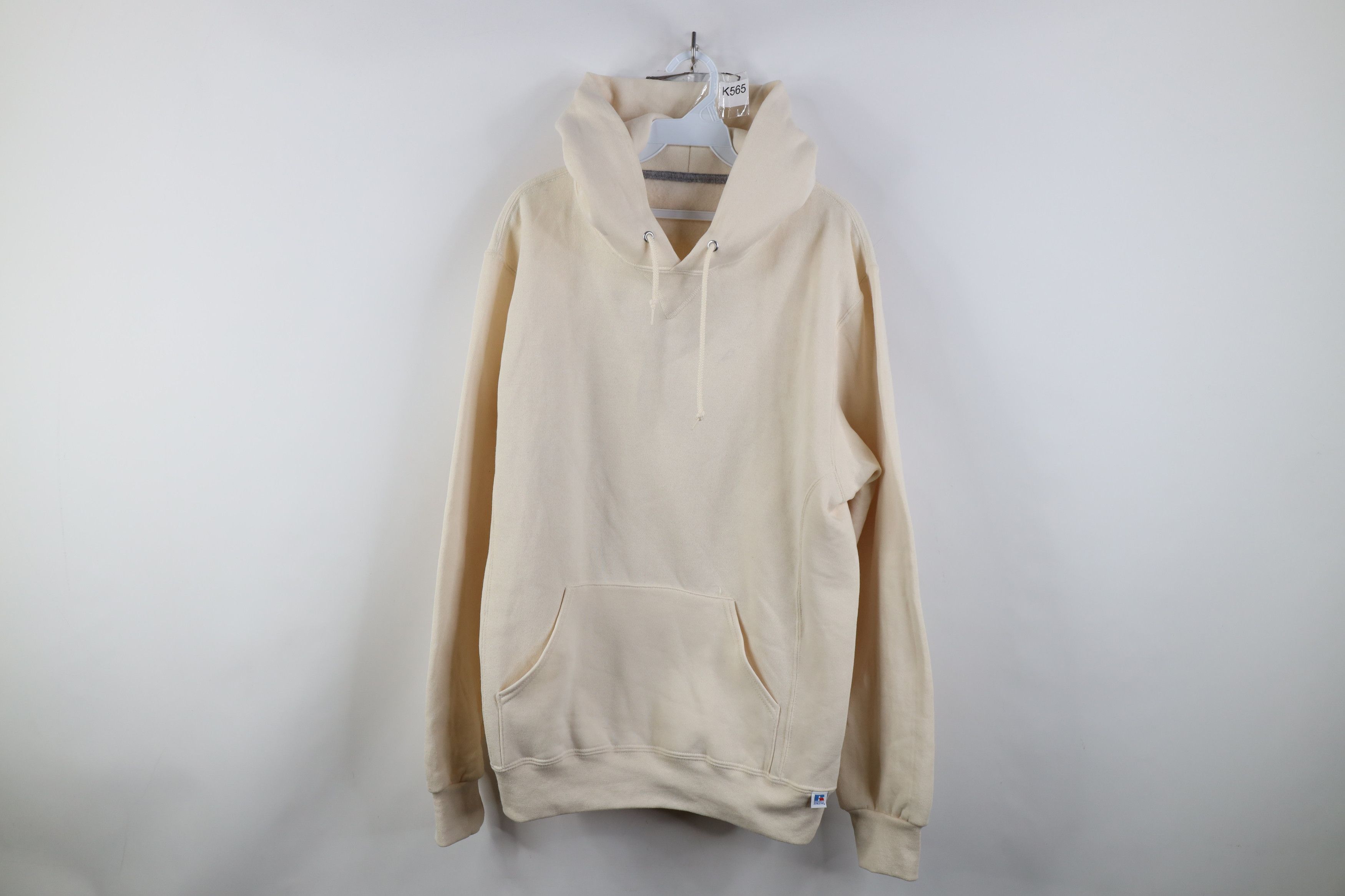 Russell Athletic Vintage 90s Y2K Russell Athletic Hoodie Sweatshirt Cream Size US M / EU 48-50 / 2 - 1 Thumbnail