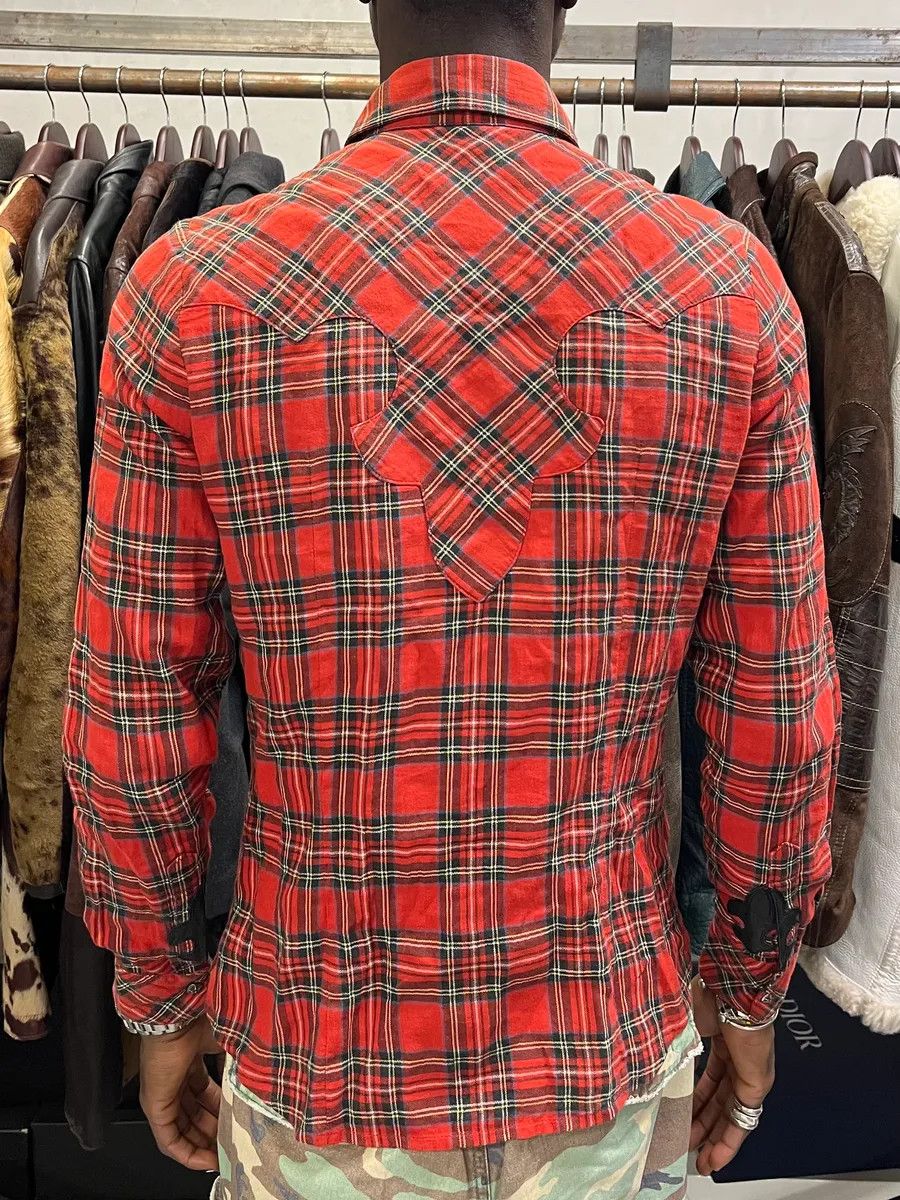 Chrome Hearts Chrome Hearts Flanel Red Checkered Cross Leather Patchs Shirt Size US S / EU 44-46 / 1 - 3 Thumbnail