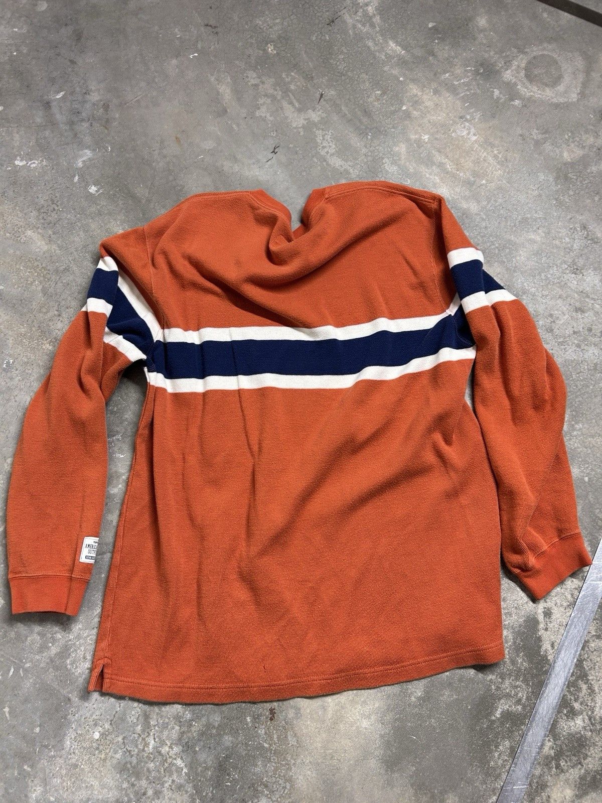American Eagle Outfitters Vintage Y2K American Eagle V Neck Striped Basic Shirt Size US XL / EU 56 / 4 - 2 Thumbnail