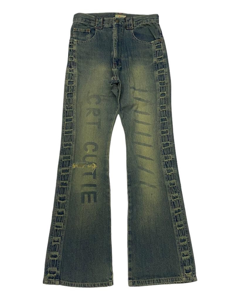 If Six Was Nine FLARE JEANS RARE DISTRESS CRY CUTIE DENIM JEANS BOOTCUT Size 25" / US 0 / IT 36 - 1 Thumbnail