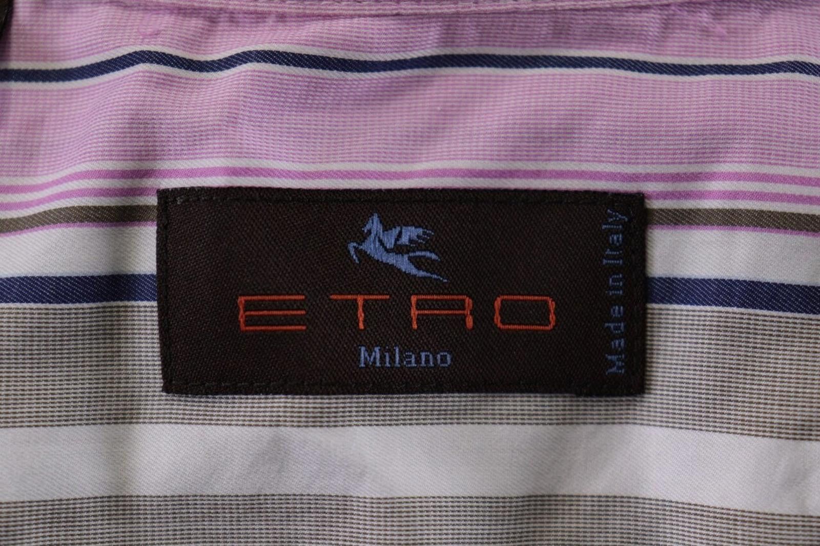 Etro Etro Milano Multicolor Striped Button Down Shirt Size 43 Size US M / EU 48-50 / 2 - 12 Thumbnail