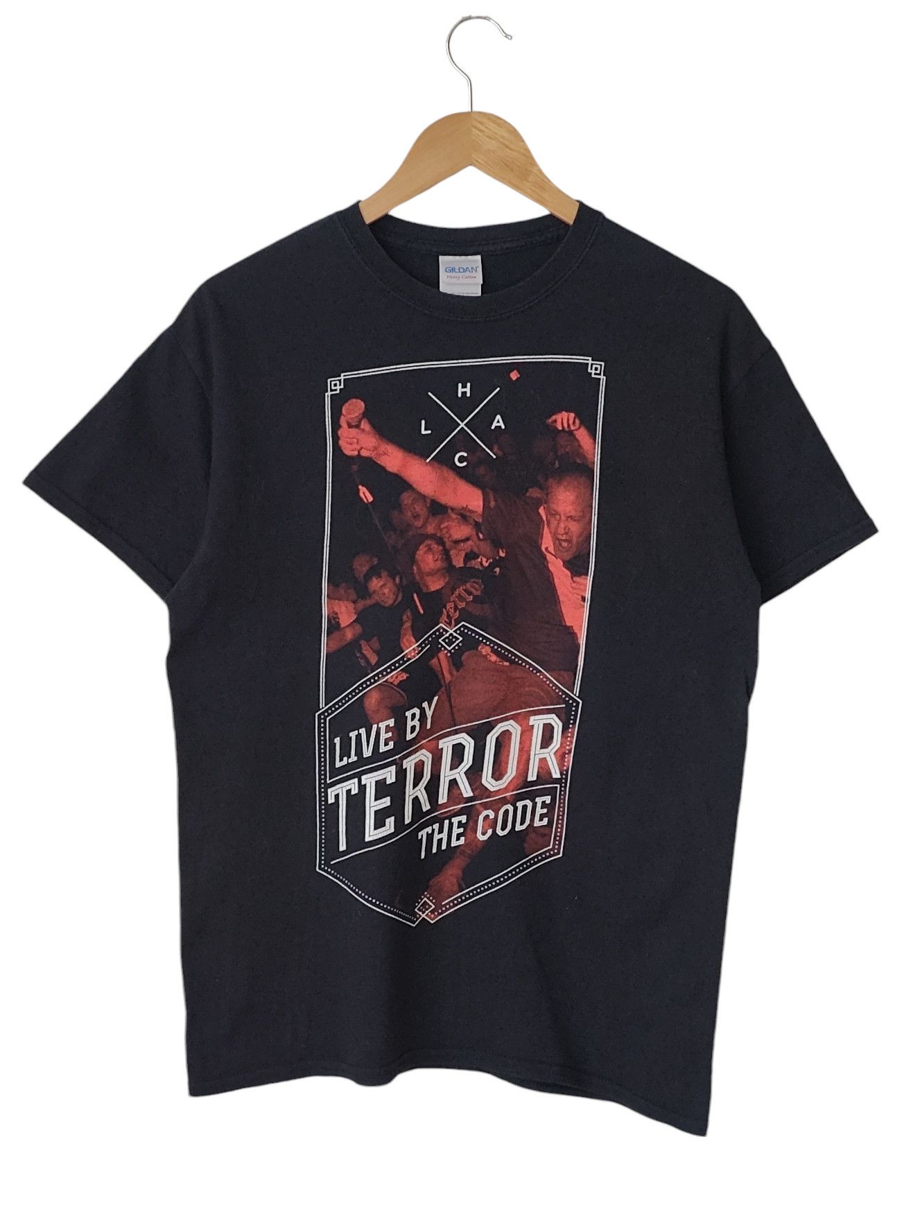 Band Tees × Vintage Terror Live by the Code Hardcore Punk Vintage VTG Y2K Tshirt Size US M / EU 48-50 / 2 - 1 Thumbnail