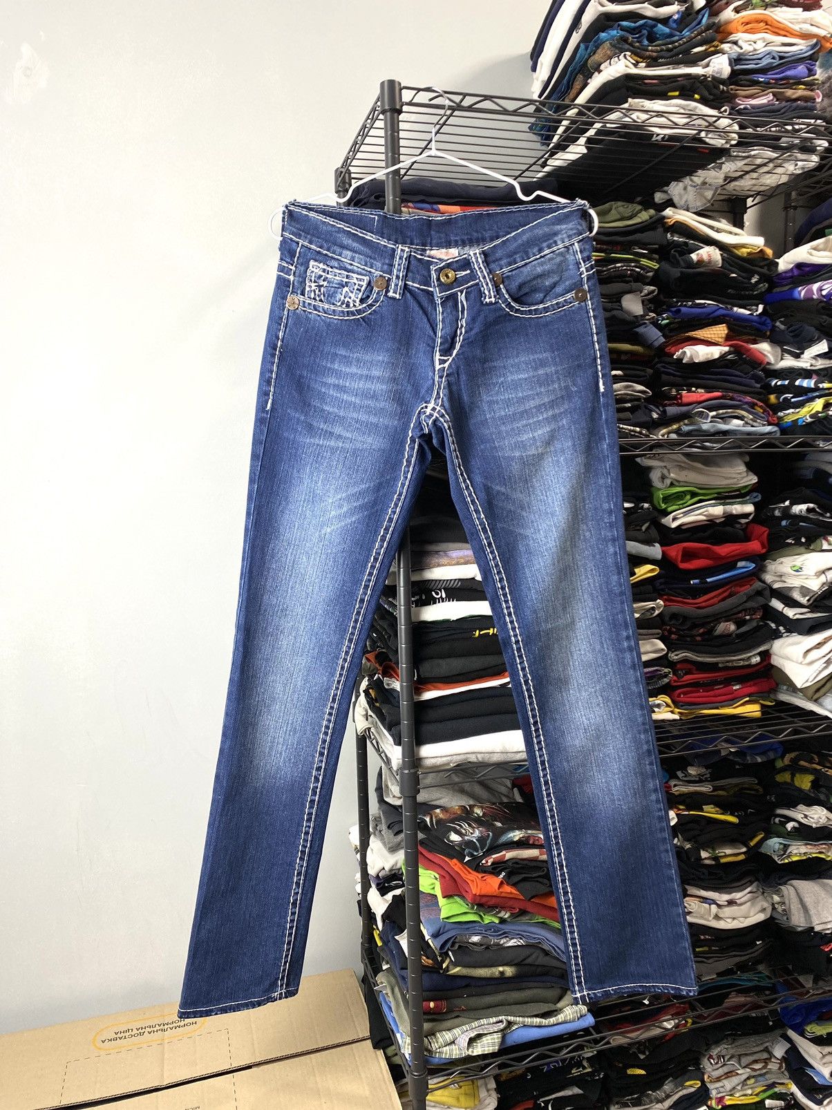 Other 90’s Vintage True Religion Made In USA Blue Denim Pants Size 28" / US 6 / IT 42 - 2 Thumbnail