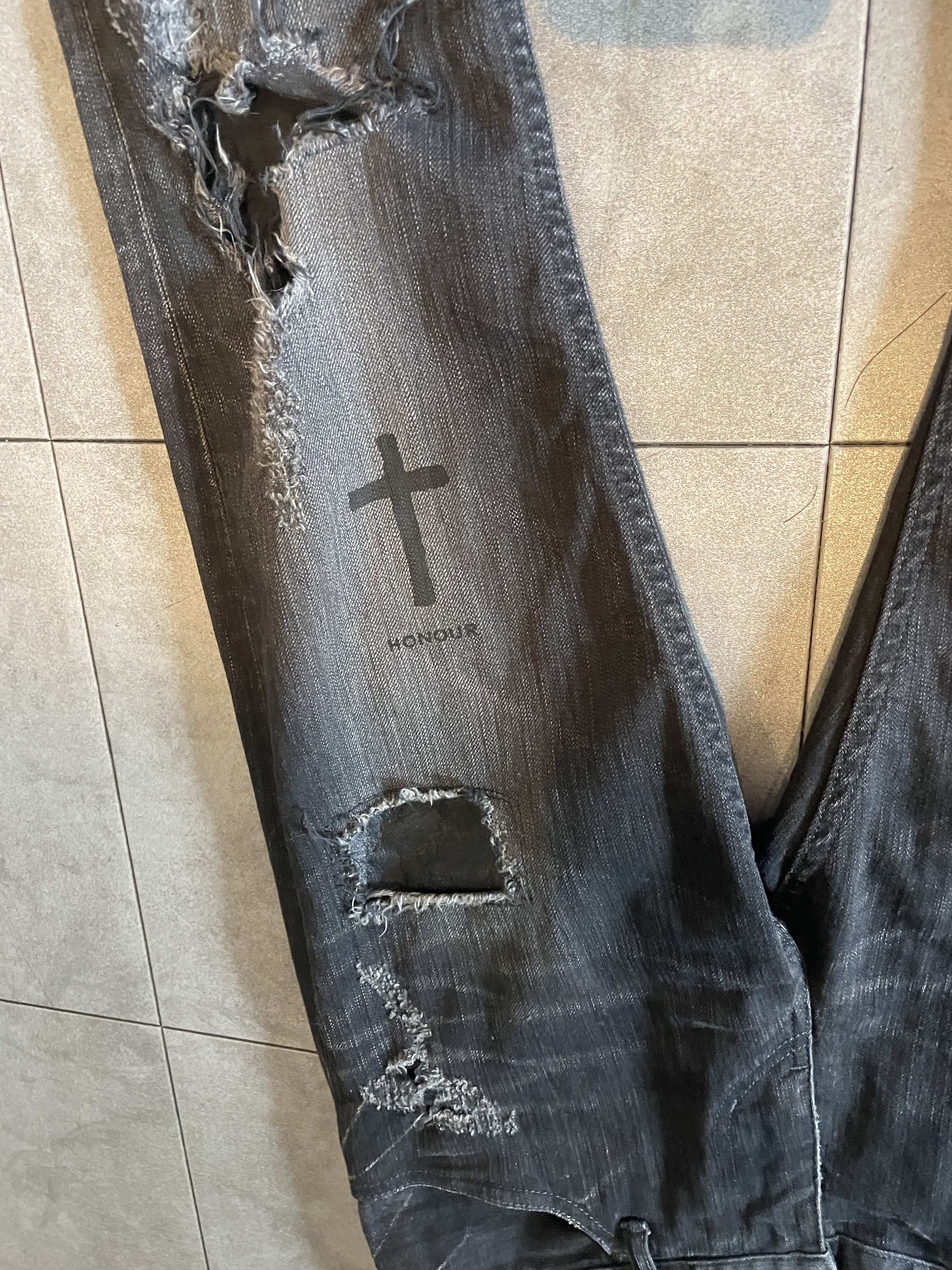 Le Grande Bleu (L.G.B.) LGB Wolf cross denim Size US 30 / EU 46 - 4 Thumbnail