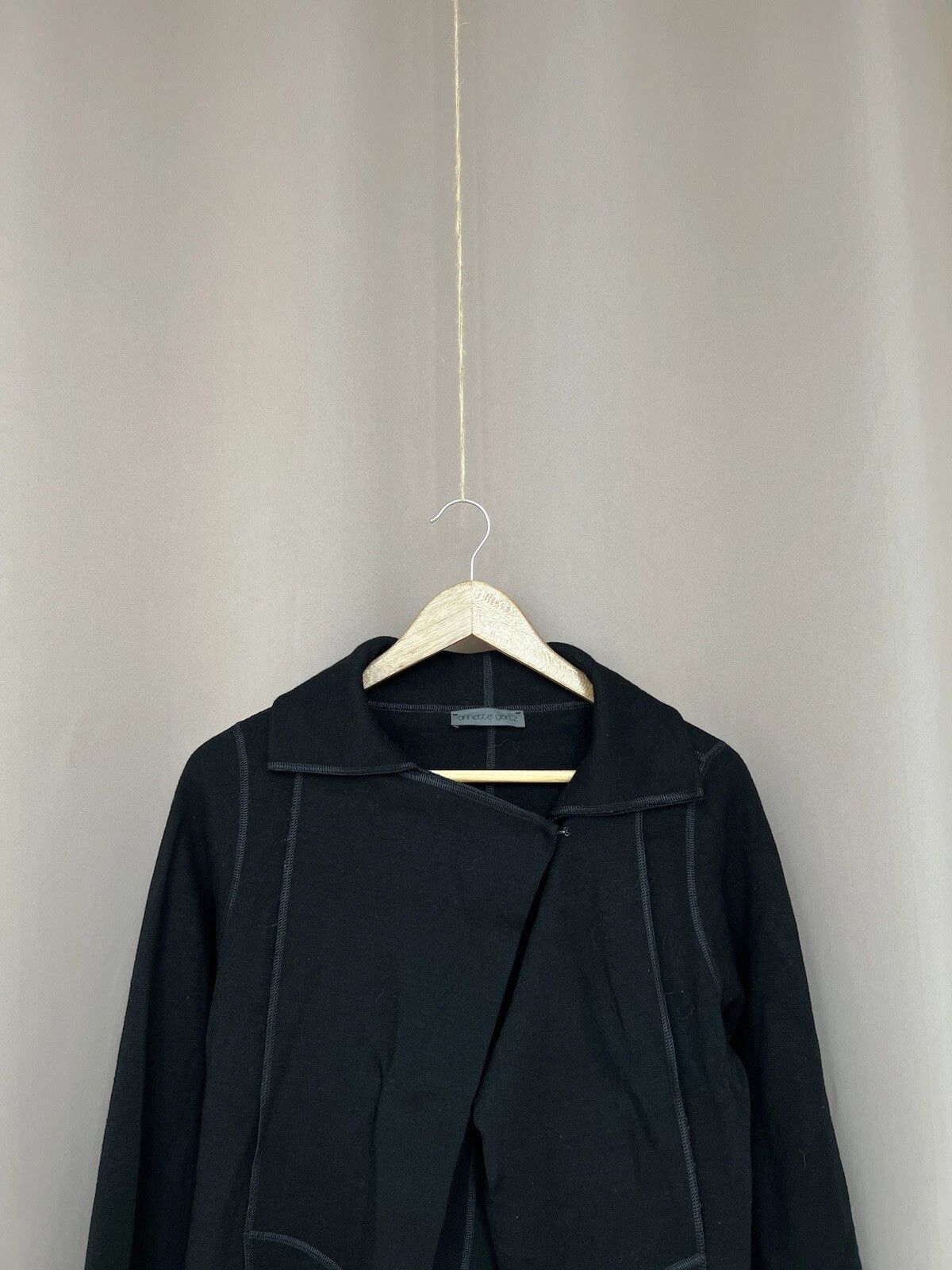Annette Gortz Annette Gortz Black Mantle Open Cardigan Womens M/L Size M / US 6-8 / IT 42-44 - 2 Thumbnail