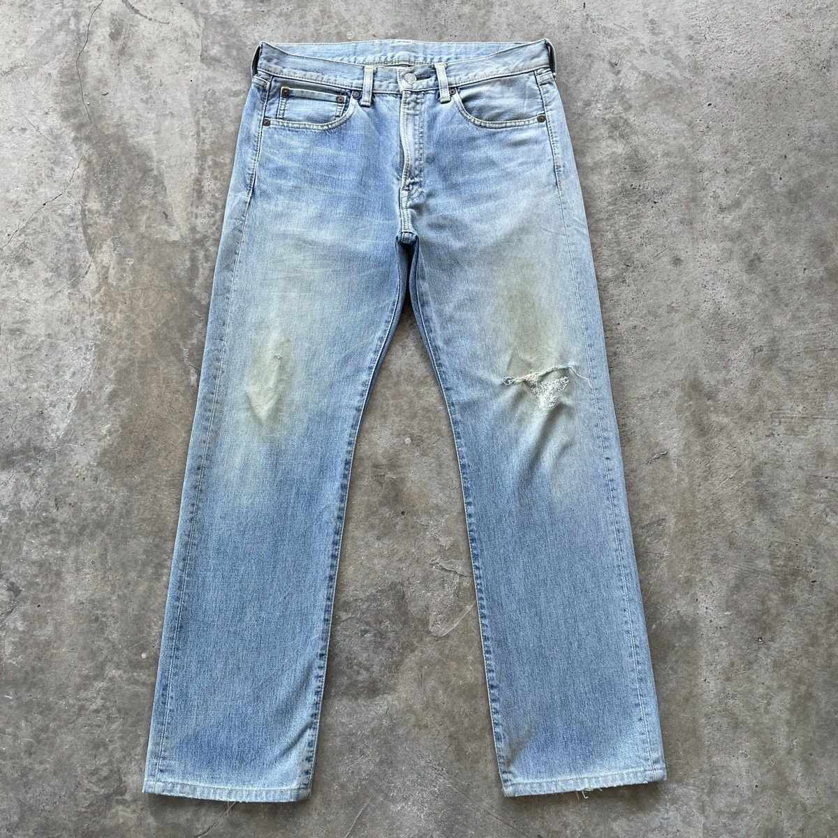 Japanese Brand × Jean × Vintage Vintage Japanese Mud Wash Faded Denim Jeans Pants Distressed Size US 32 / EU 48 - 1 Thumbnail