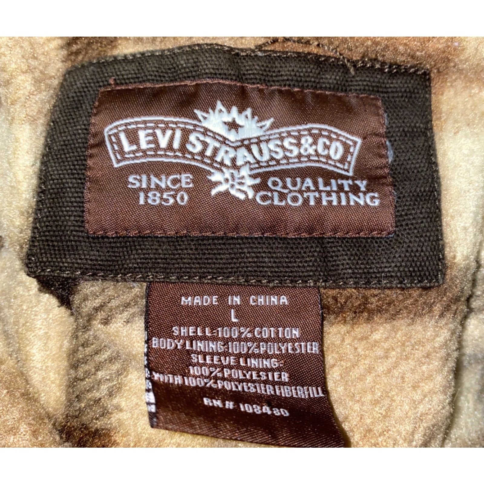 Levi's Levi’s Mens Brown Plaid Lined Button Front Jacket L Size US L / EU 52-54 / 3 - 5 Thumbnail