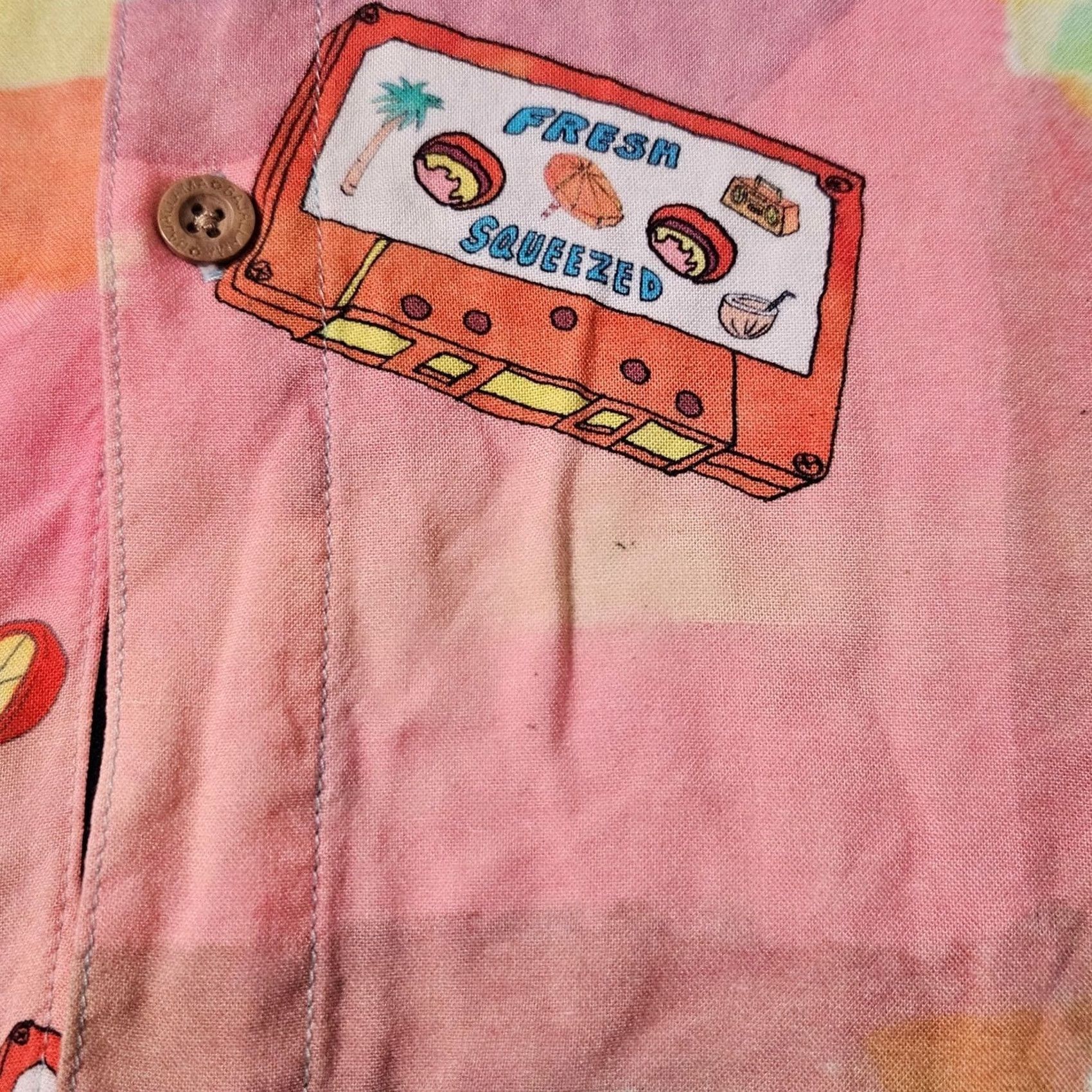 Vintage Baja Llama Shirt Mens Small Summer Beach Geometric Bright Size US S / EU 44-46 / 1 - 5 Thumbnail