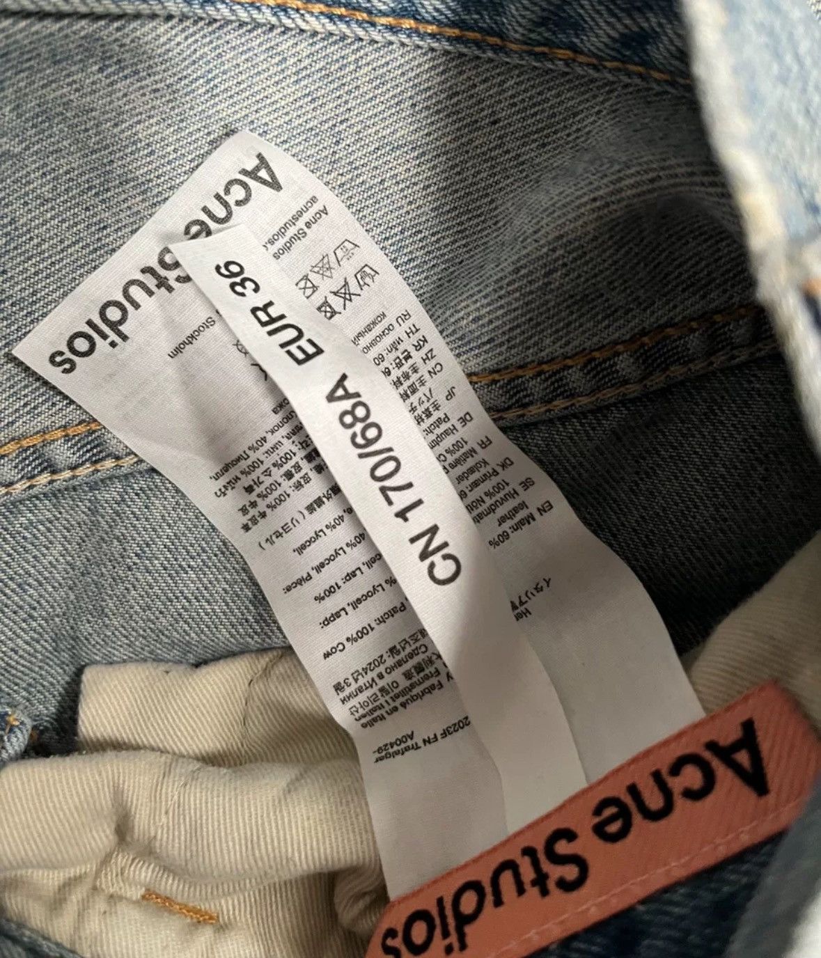 Acne Studios Acne studios Blue old printed jeans 2412-Nextarrow Size US 36 / EU 52 - 3 Thumbnail