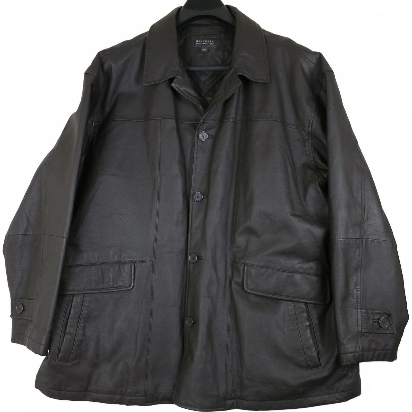 Other Menswear Alexander Lloyd Men's 3X Big Brown Leather Jacket Size US XXL / EU 58 / 5 - 1 Thumbnail