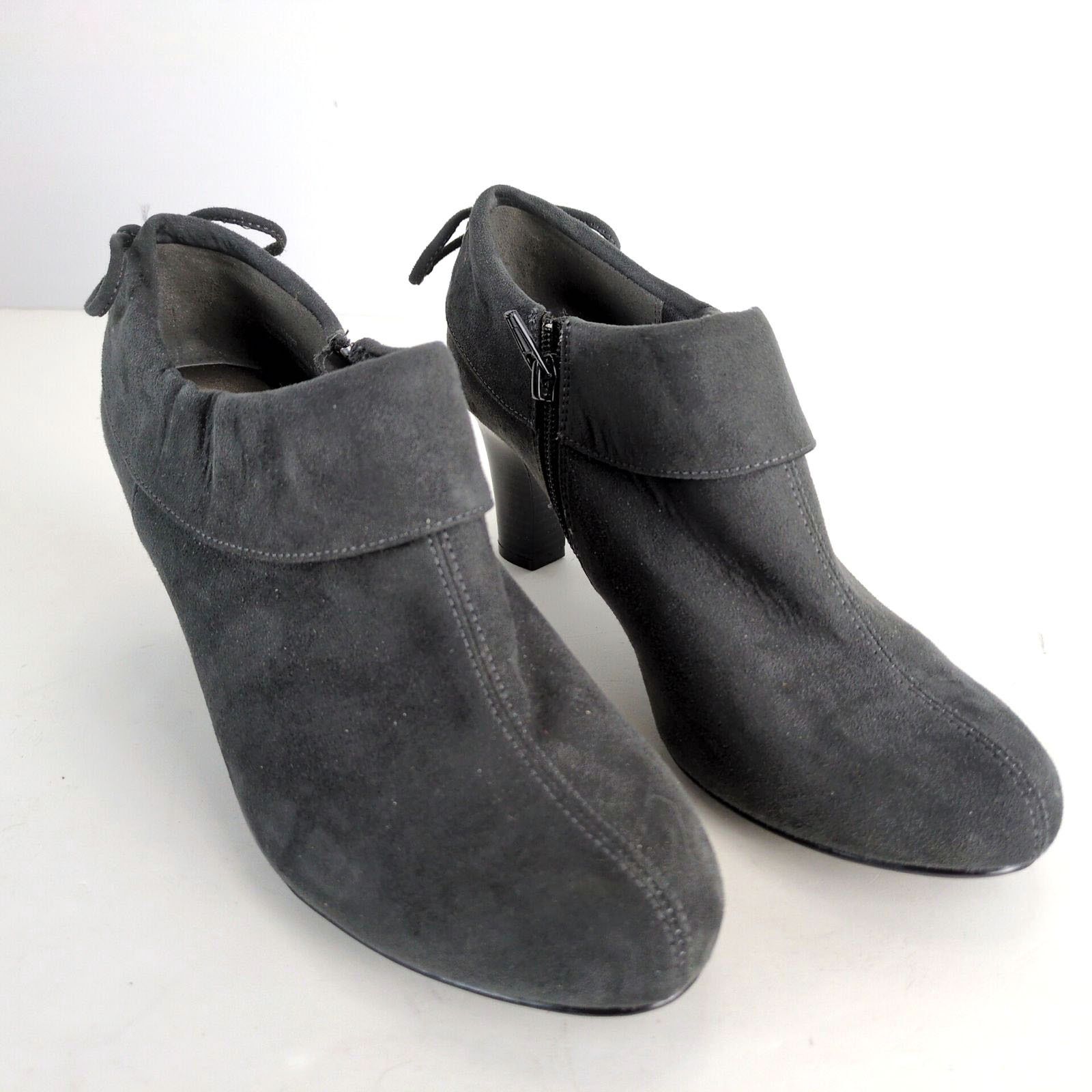 Other Coach And Four Gray Microfiber Suede 3" Heel Ankle Booties Size US 8 / IT 38 - 8 Thumbnail
