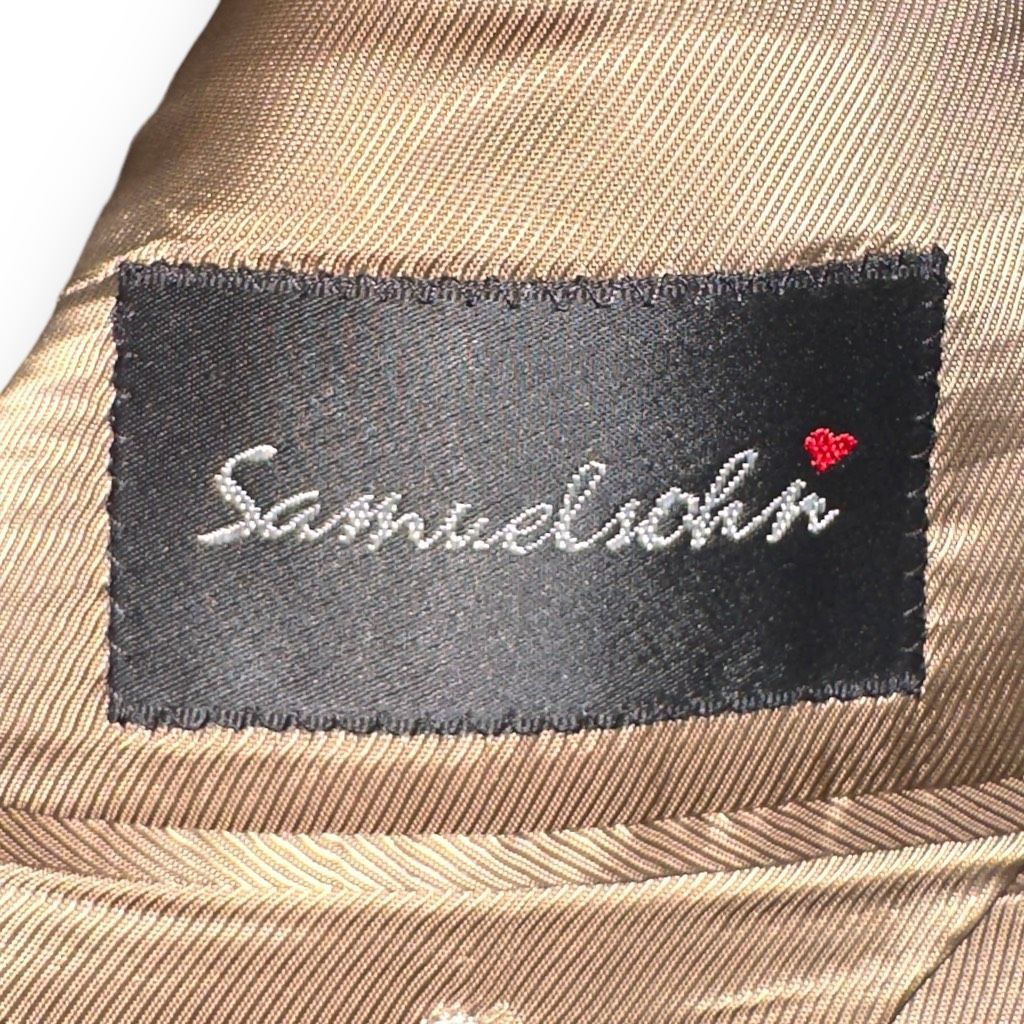 Samuelsohn Samuelsohn Brown & Navy Windowpane Super 100s Sport Coat 42R Size 42R - 2 Thumbnail