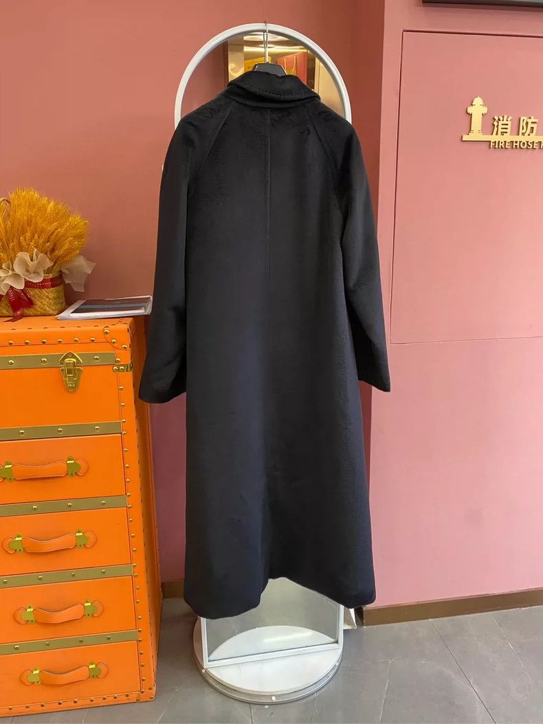 Max Mara Max Mara Long Black Nightgown Alpaca Coat Size M / US 6-8 / IT 42-44 - 2 Thumbnail