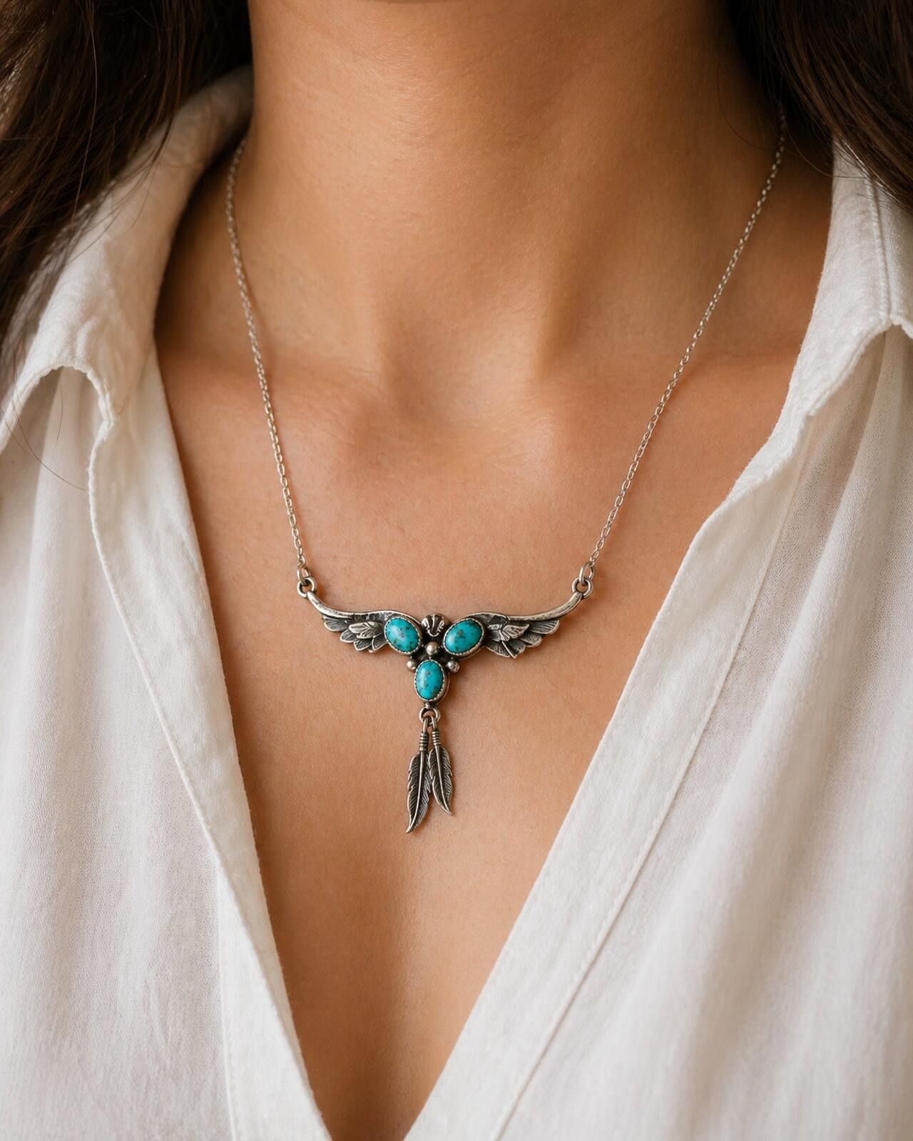 Other Robert Begay Navajo Sterling Turquoise Necklace Vintage Size ONE SIZE - 4 Thumbnail