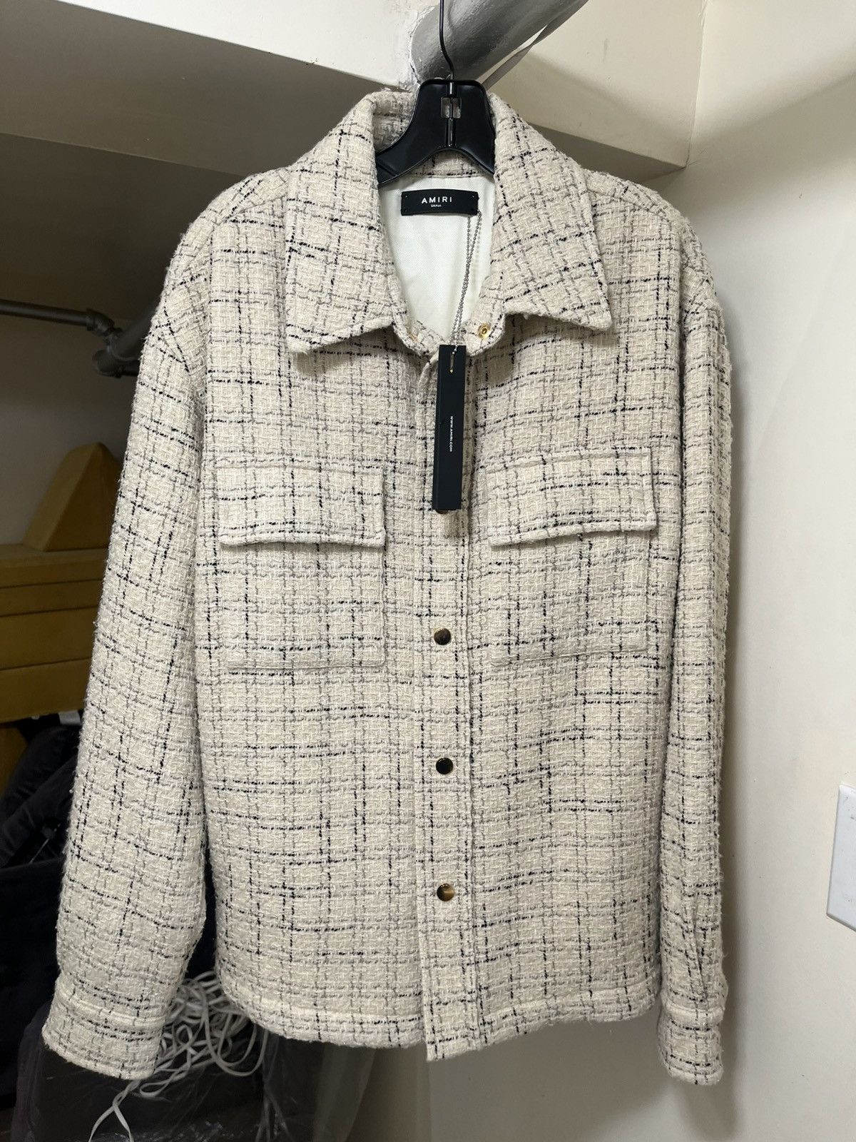Amiri Amiri Fleck Tweed Padded Overshirt Sz S Size US S / EU 44-46 / 1 - 4 Thumbnail