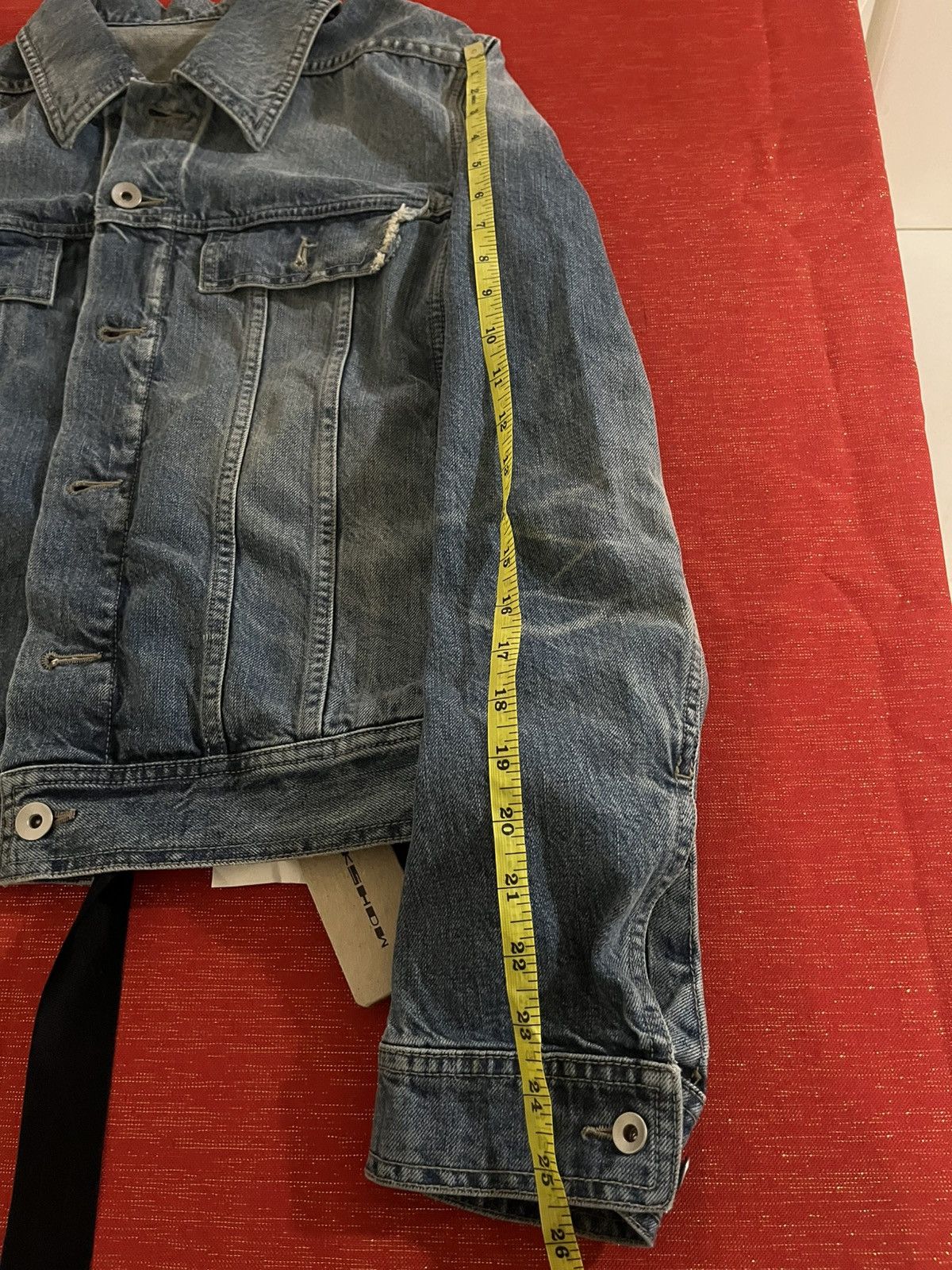 Rick Owens Drkshdw Rick Owens Trucker Denim Jacket Sz S Size US S / EU 44-46 / 1 - 18 Thumbnail
