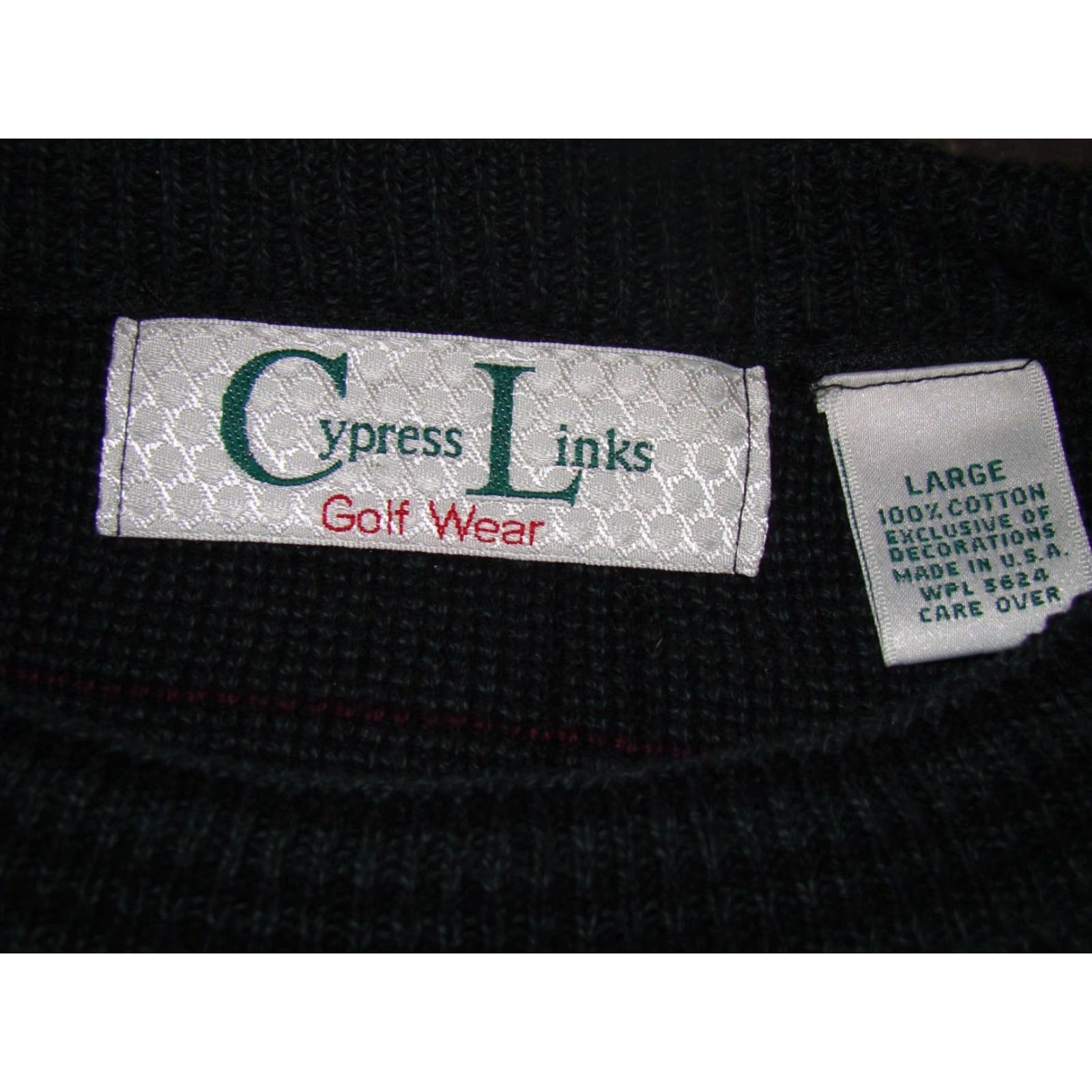 Vintage VINTAGE Cypress Links Mens L Plaid Embroidered Crewneck Pullover Sweater Golf Wear Gray Cotton Knit Casual Union United States Size US L / EU 52-54 / 3 - 3 Thumbnail