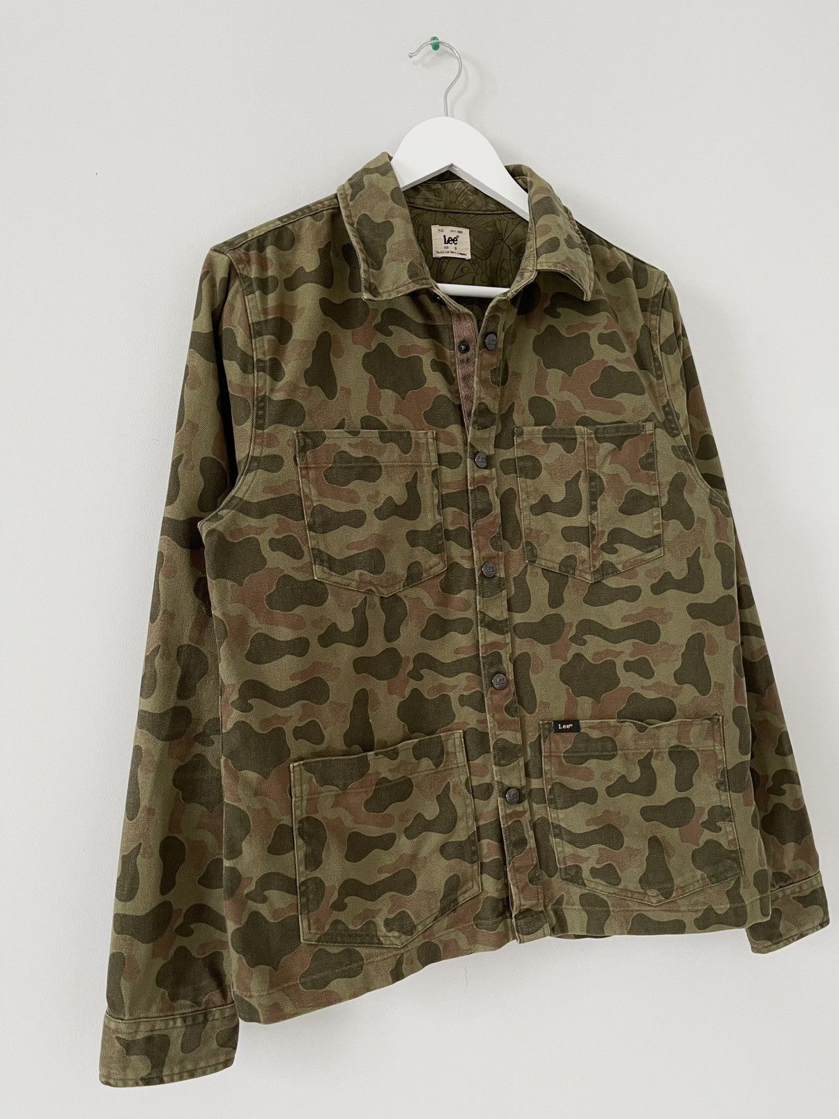 Lee LEE Woodland Camo Military Canvas Chore Jacket Size US S / EU 44-46 / 1 - 2 Thumbnail