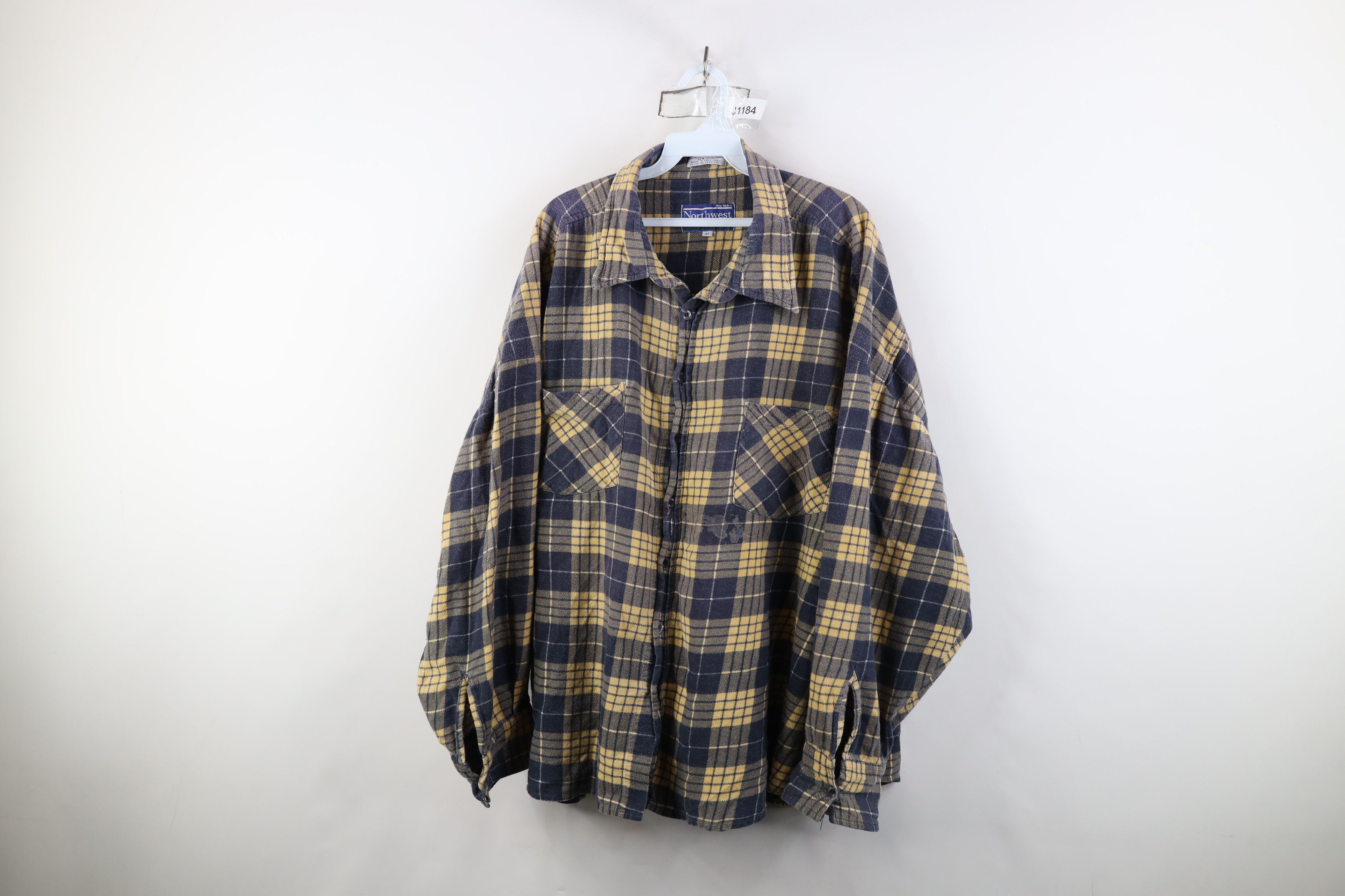 Vintage Vintage 90s Streetwear Flannel Collared Button Shirt Plaid Size US XXL / EU 58 / 5 - 1 Thumbnail