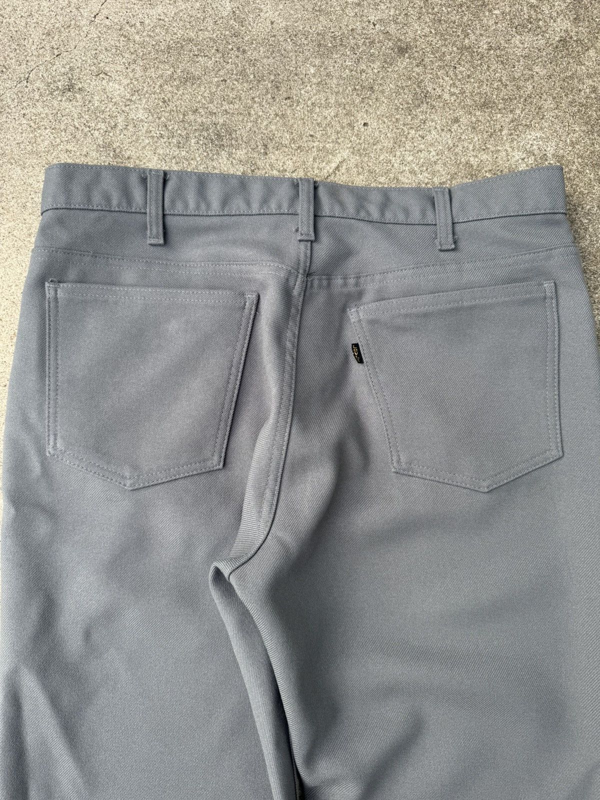 Levi's × Vintage Vtg 70’s Levi’s 517 Flare Bootcut Polyester Gray Pants 35x31 Size US 35 - 9 Thumbnail