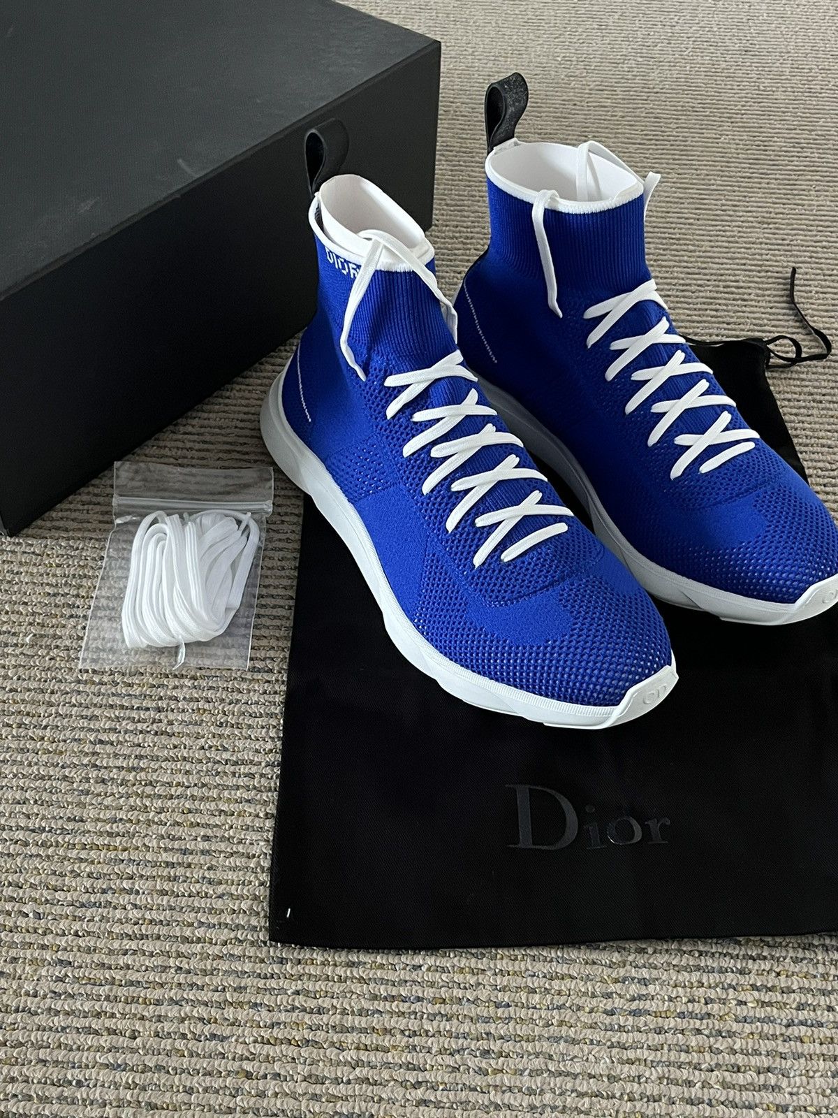 Dior Dior B21 Blue Fabric Sneakers Size US 7 / EU 40 - 6 Thumbnail