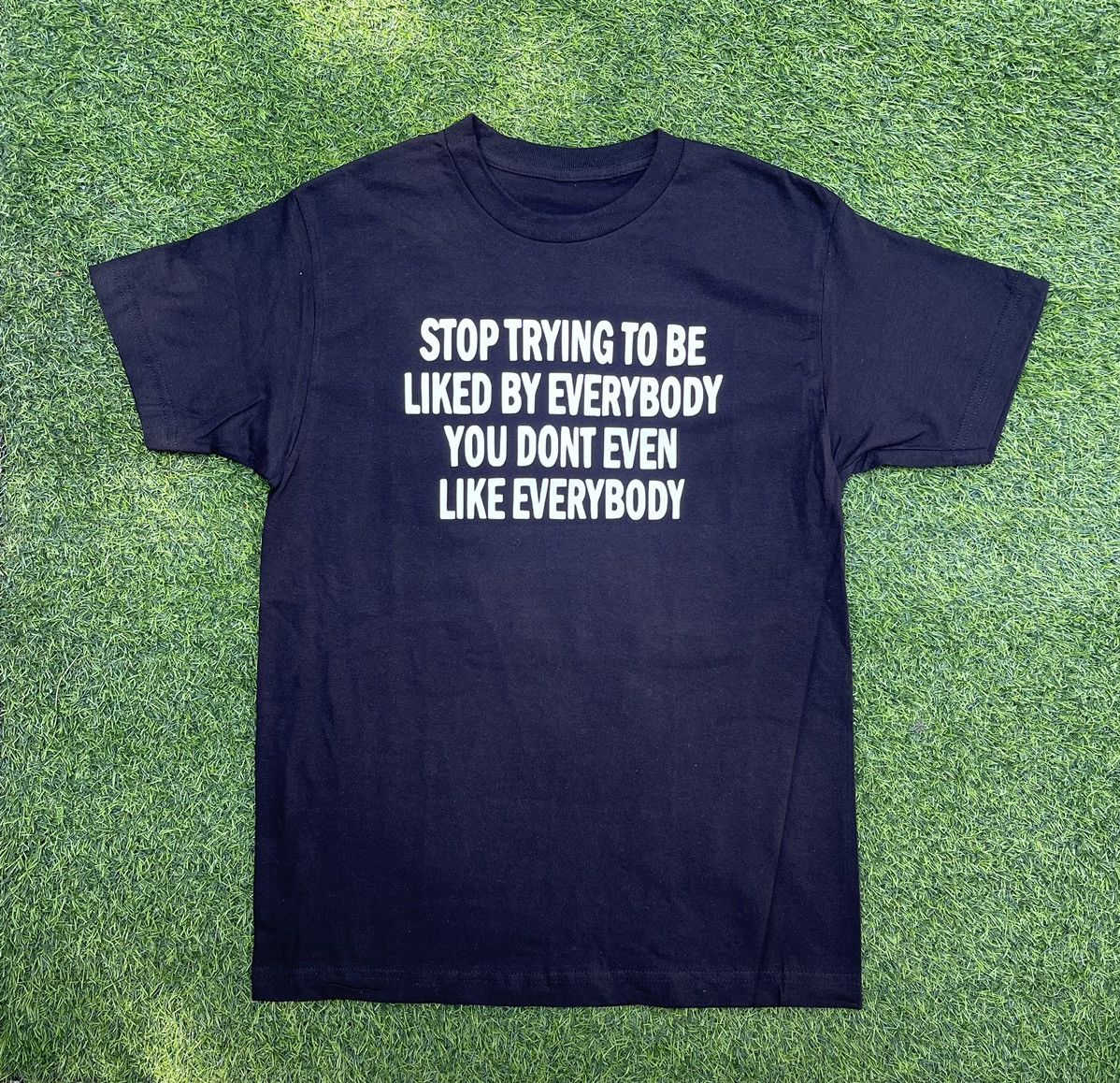 Vintage STOP TRYING TSHIRT Size US L / EU 52-54 / 3 - 2 Thumbnail