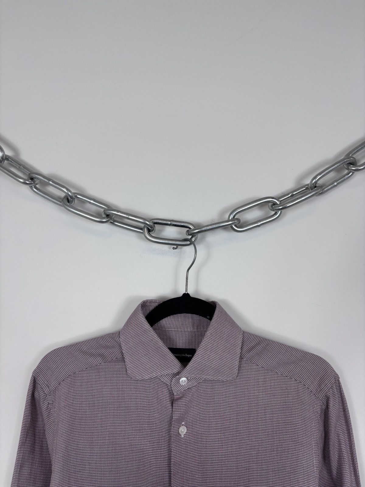Ermenegildo Zegna Ermenegildo Zegna Men’s Tailored Fit Button Up Dress Shirt Size US M / EU 48-50 / 2 - 3 Thumbnail