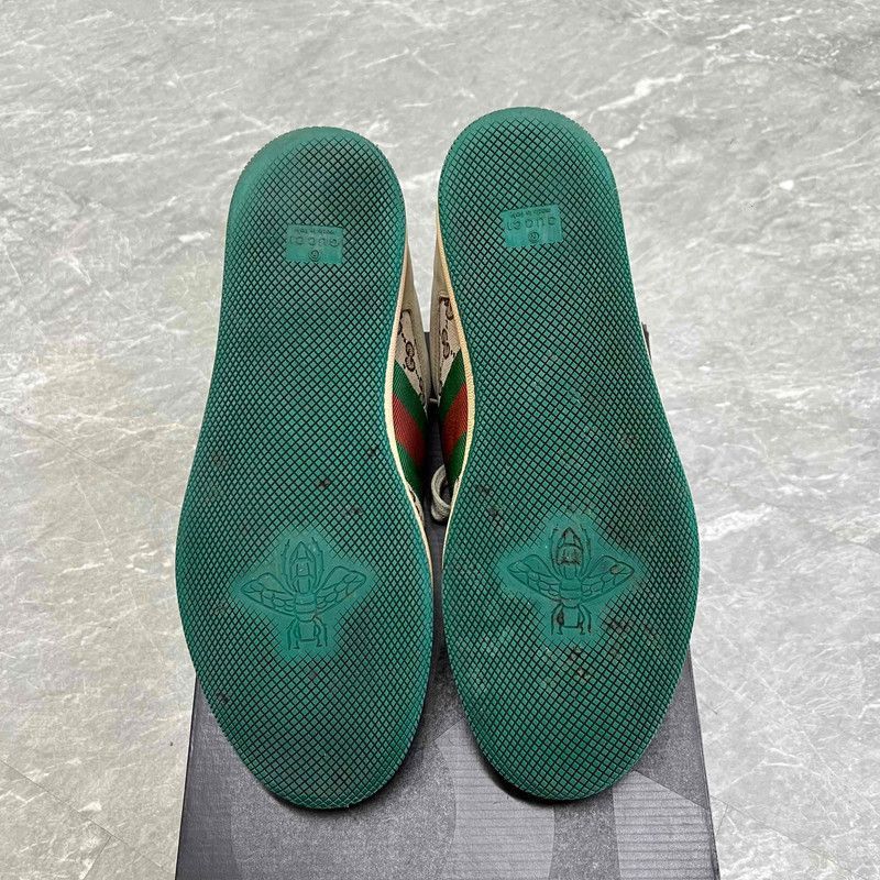 Gucci Gucci Screener Vintage Leather Sneakers for Men - Size US 10.5 / EU 43-44 - 3 Thumbnail