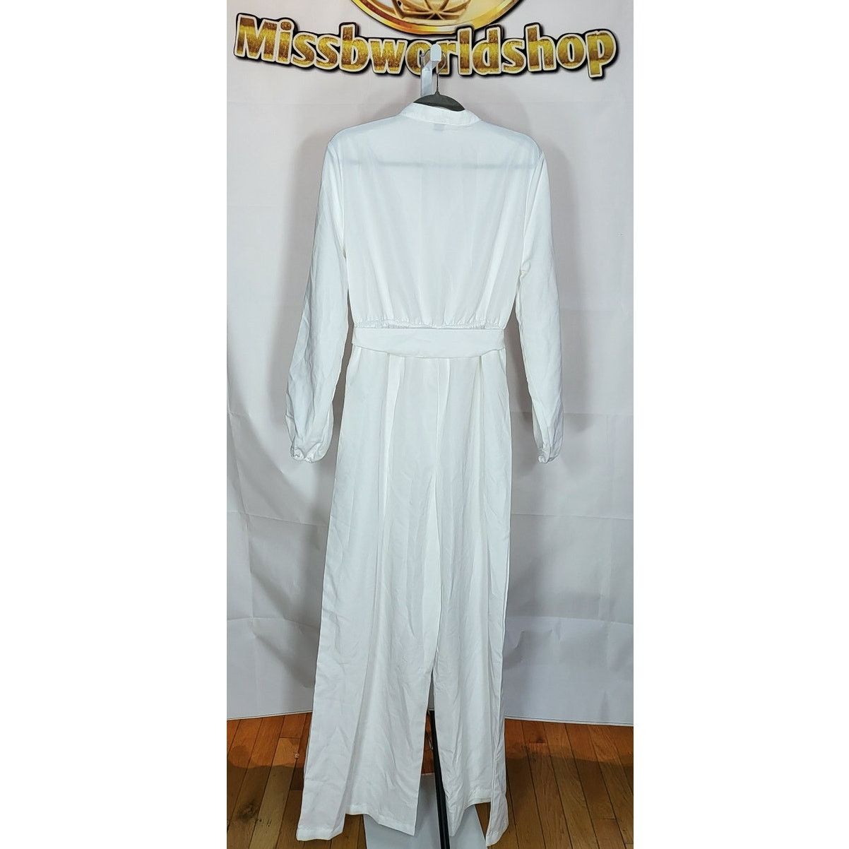 Shein Shein White Long Sleeve Button-Up Romper Pants - Size XL Size 34" / US 12 / IT 48 - 3 Thumbnail