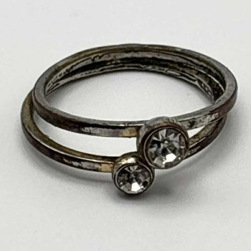 Other Vintage Silver Duet Ring Size ONE SIZE - 2 Thumbnail