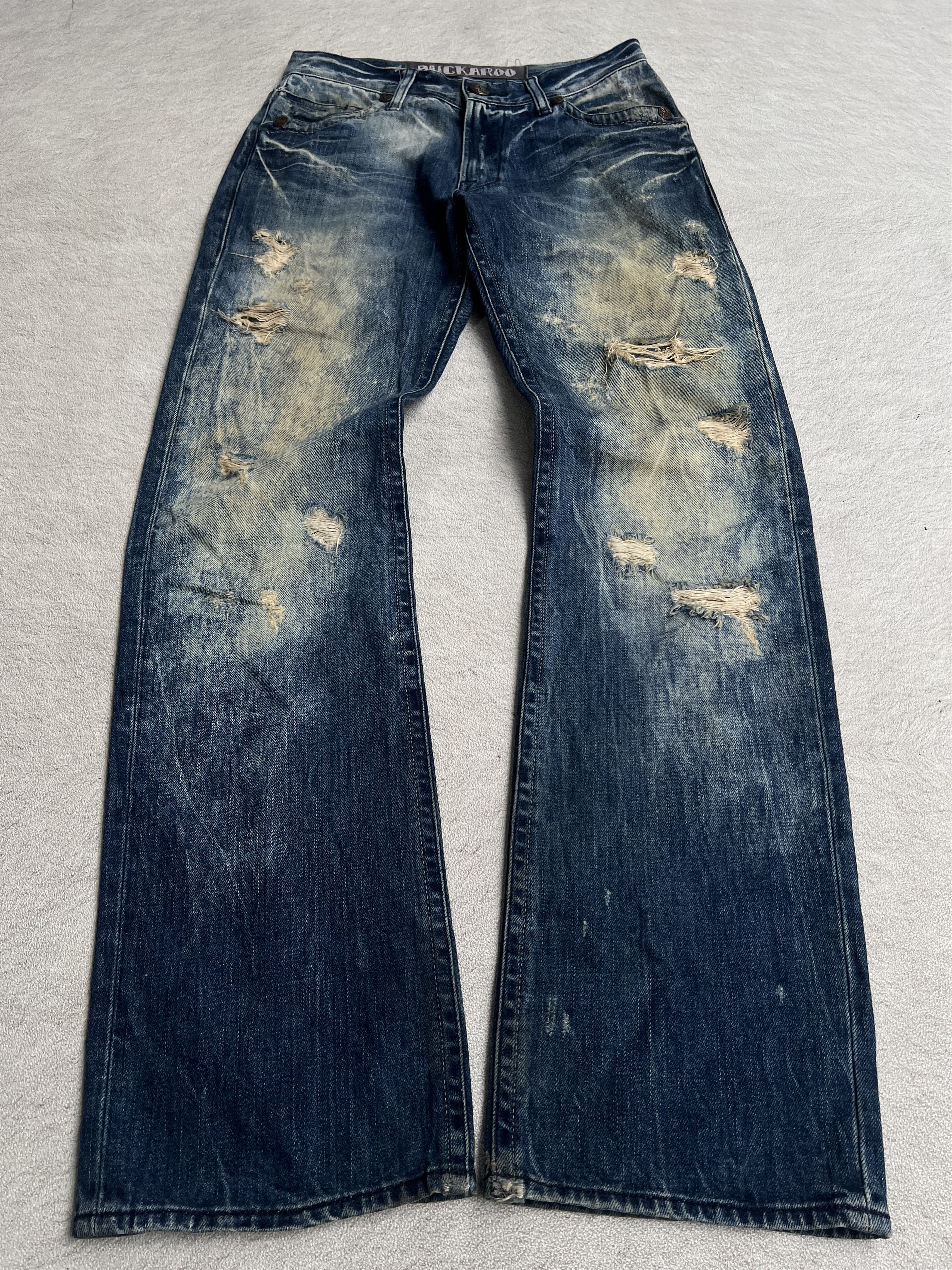 BUCKAROO 2000s Buckaroo Japanese Ripped Mudwash Jeans y2k Lgb Ifsix Size US 30 / EU 46 - 1 Thumbnail