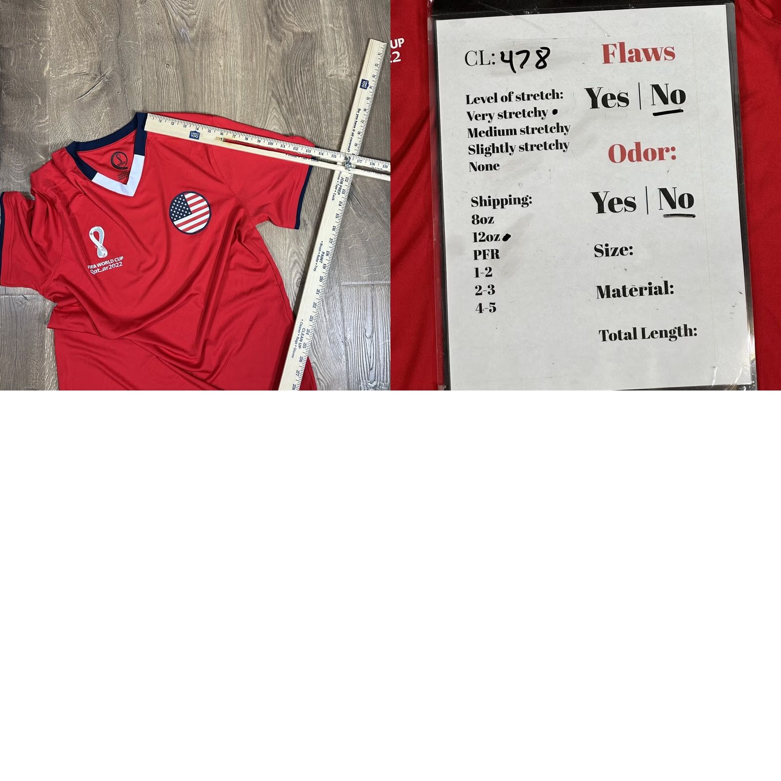 Vintage FIFA Men's World Cup Classic Short Sleeve Red Jersey USA Flag Sz M Shirt Size US M / EU 48-50 / 2 - 8 Thumbnail