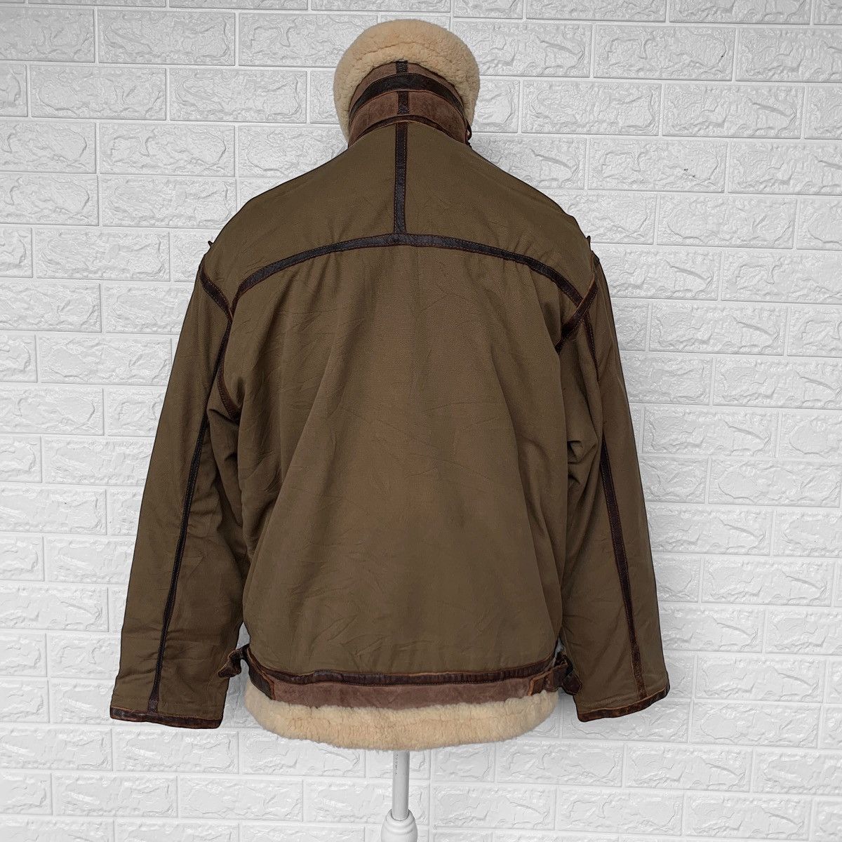 Avirex Vintage Avirex B 3 Sherpa X Canvas Sheepskin Flight Jacket Size US L / EU 52-54 / 3 - 3 Thumbnail