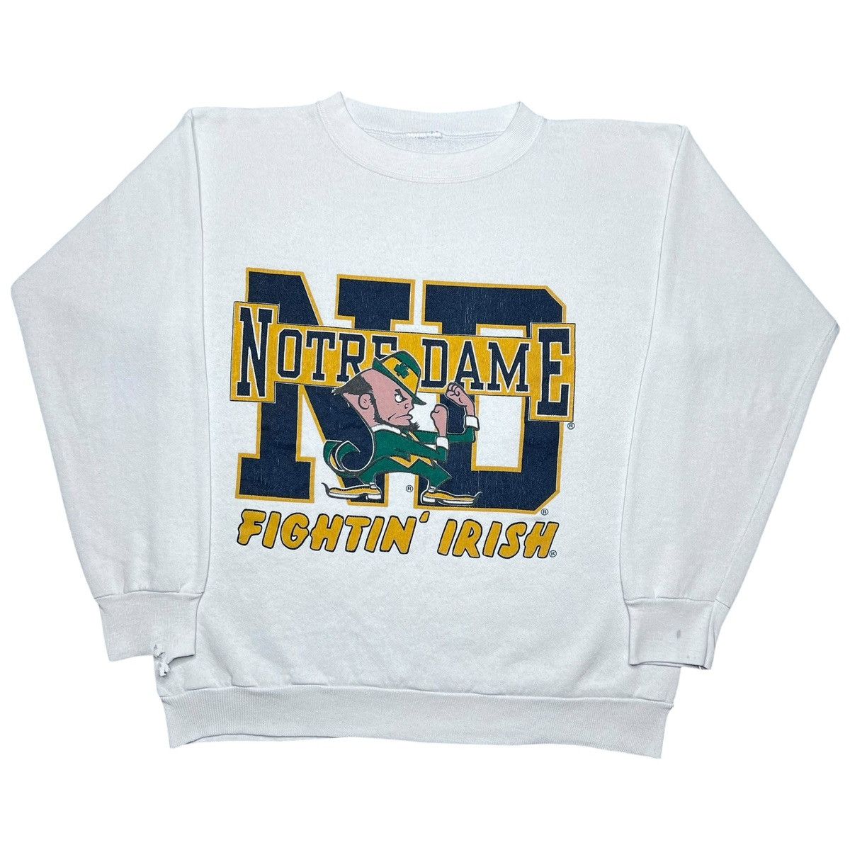 NCAA Vintage 90s NCAA Notre Dame Fightin Irish Mascot Sweatshirt Size US L / EU 52-54 / 3 - 1 Thumbnail