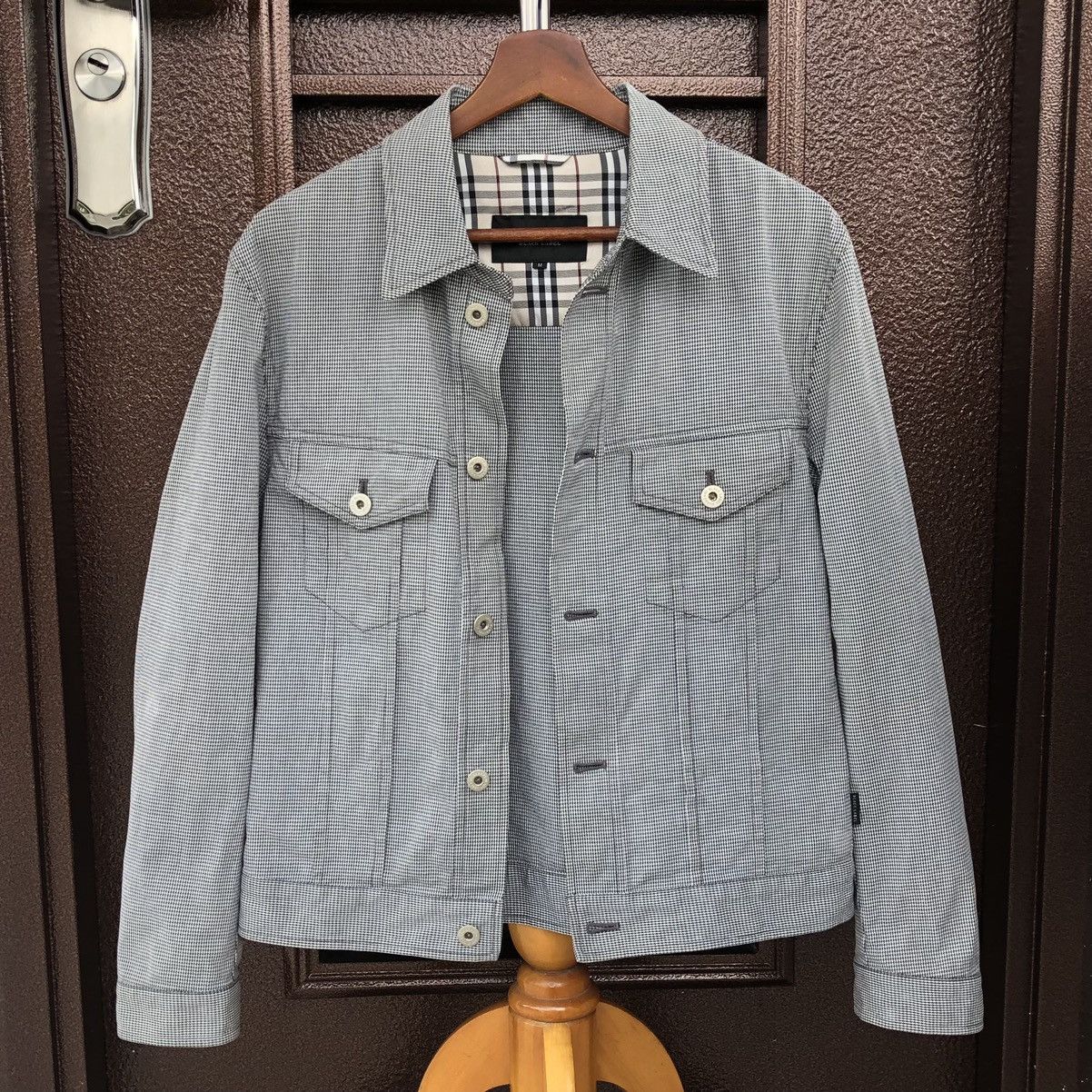 Burberry Burberry Black Label Houndstooth Trucker Jacket Size US M / EU 48-50 / 2 - 4 Thumbnail