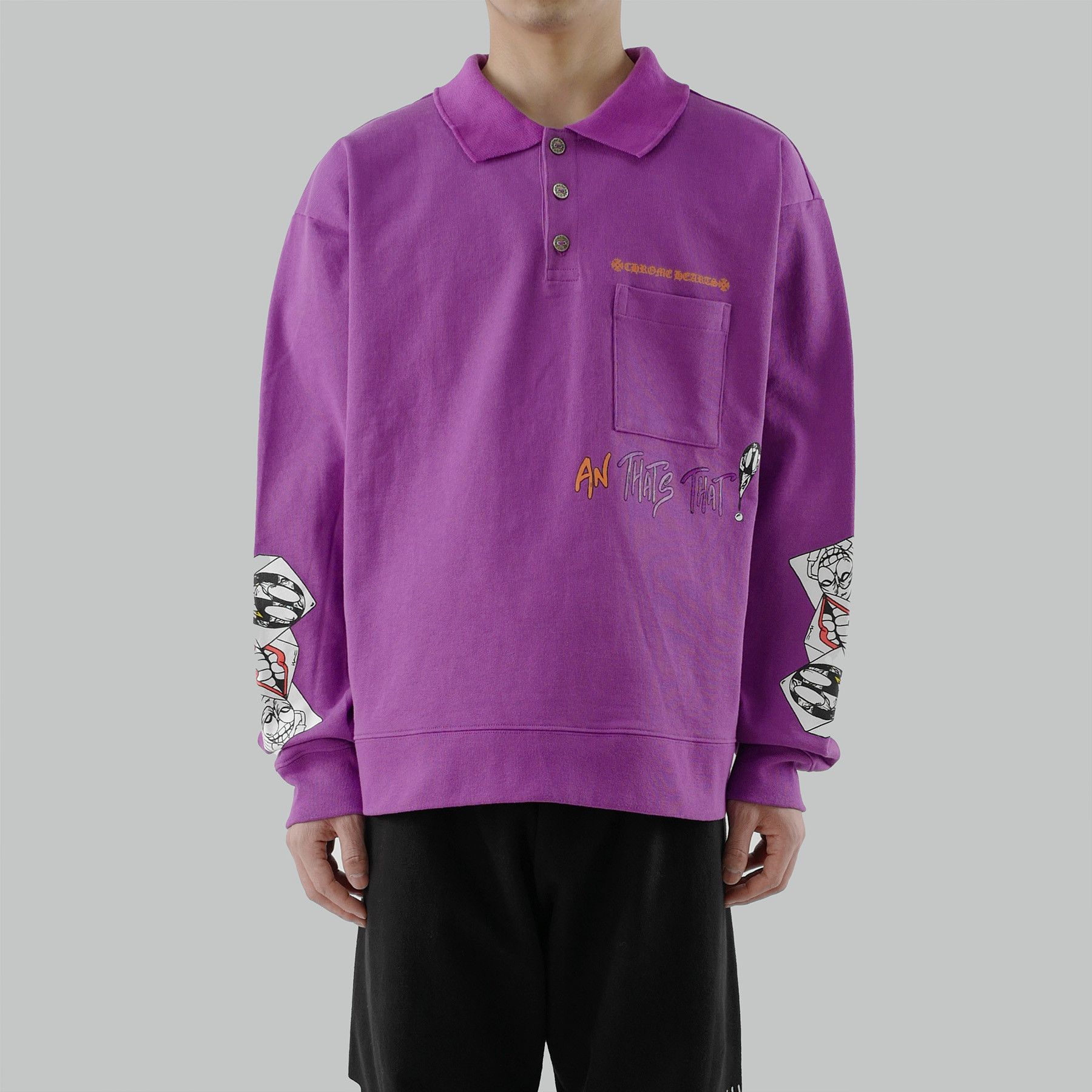 Chrome Hearts Chrome Hearts Matty Boy PURRELLE Long Sleeve Polo Shirt Size US L / EU 52-54 / 3 - 16 Thumbnail
