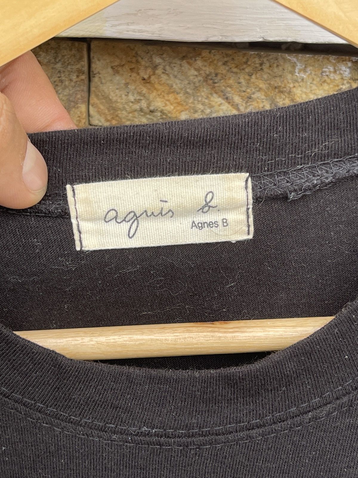 agnes b. Rare🔥Vintage Agnes B. Spellout ERD GRUNGE TEE Size US M / EU 48-50 / 2 - 5 Thumbnail