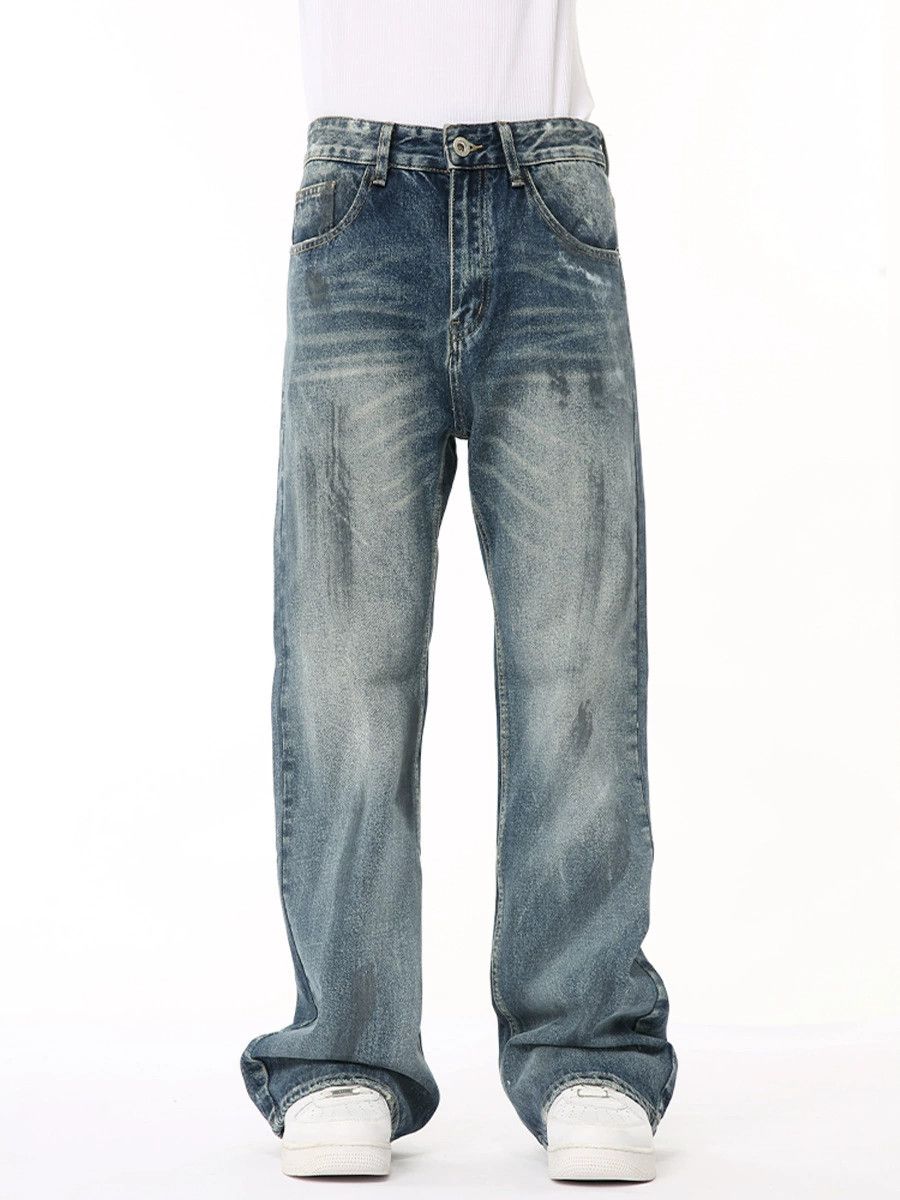 Jean American retro distressed flared casual jeans Size US 32 / EU 48 - 4 Thumbnail