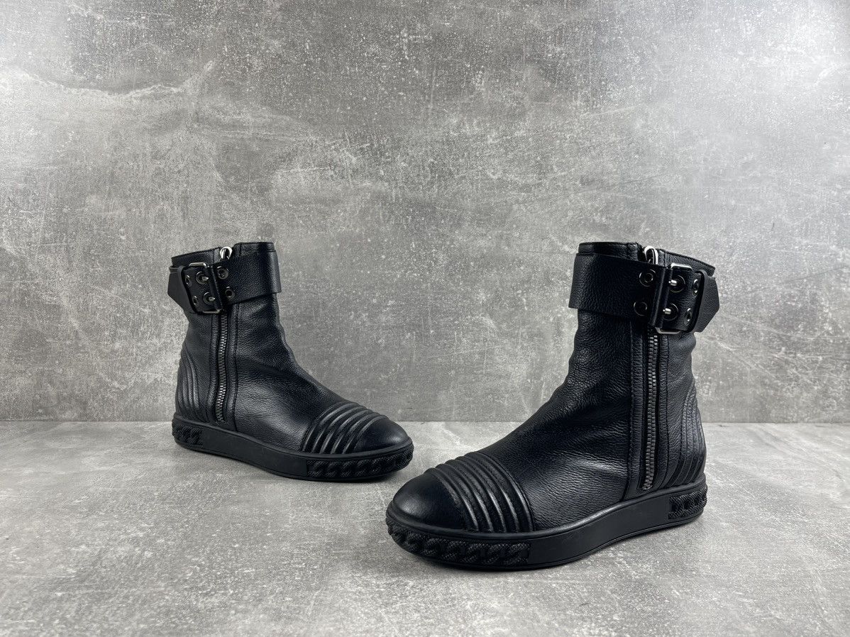 Casedei Casadei Italy Black Leather Moto Inspired Ankle Boots Size US 7.5 / IT 37.5 - 4 Thumbnail