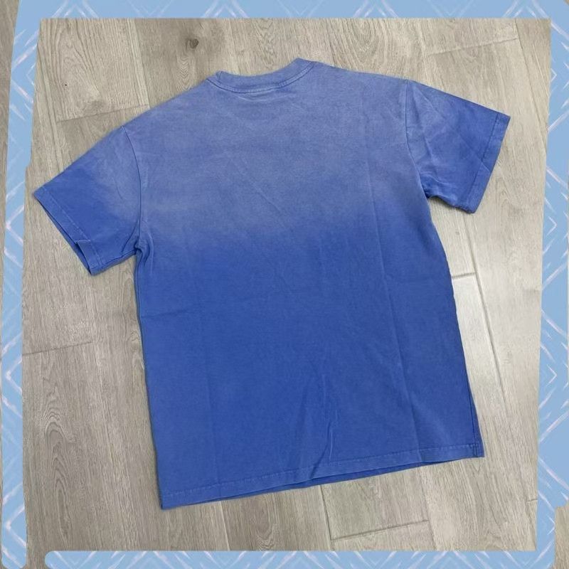 Vintage Gradient Blue Distressed Print Short-Sleeve T-Shirt Size US M / EU 48-50 / 2 - 2 Thumbnail
