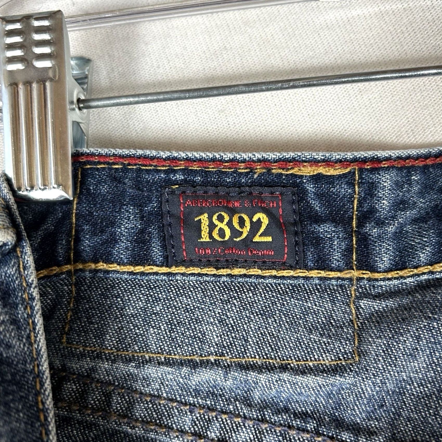 Abercrombie & Fitch VINTAGE Abercrombie & Fitch Jeans Womens 2R Bootcut Wide Leg Denim Regular 32in 100% Cotton Blue USA Button Fly Embroidered Pockets 432-5J 90s Size 26" / US 2 / IT 38 - 5 Thumbnail